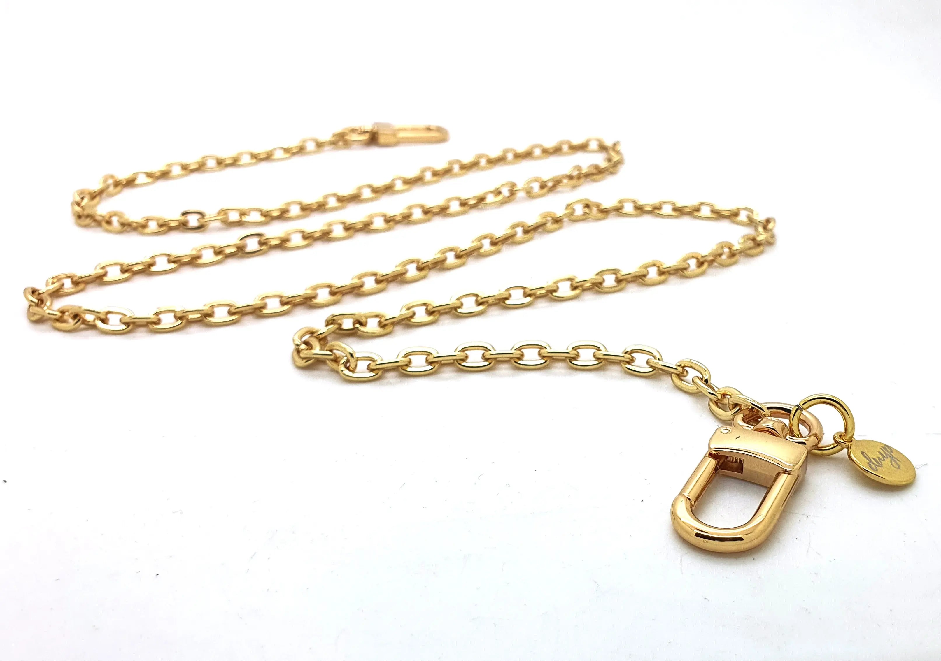 Gold Metal Crossbody Oval Chain from 90 to 140 cm dressupyourpurse