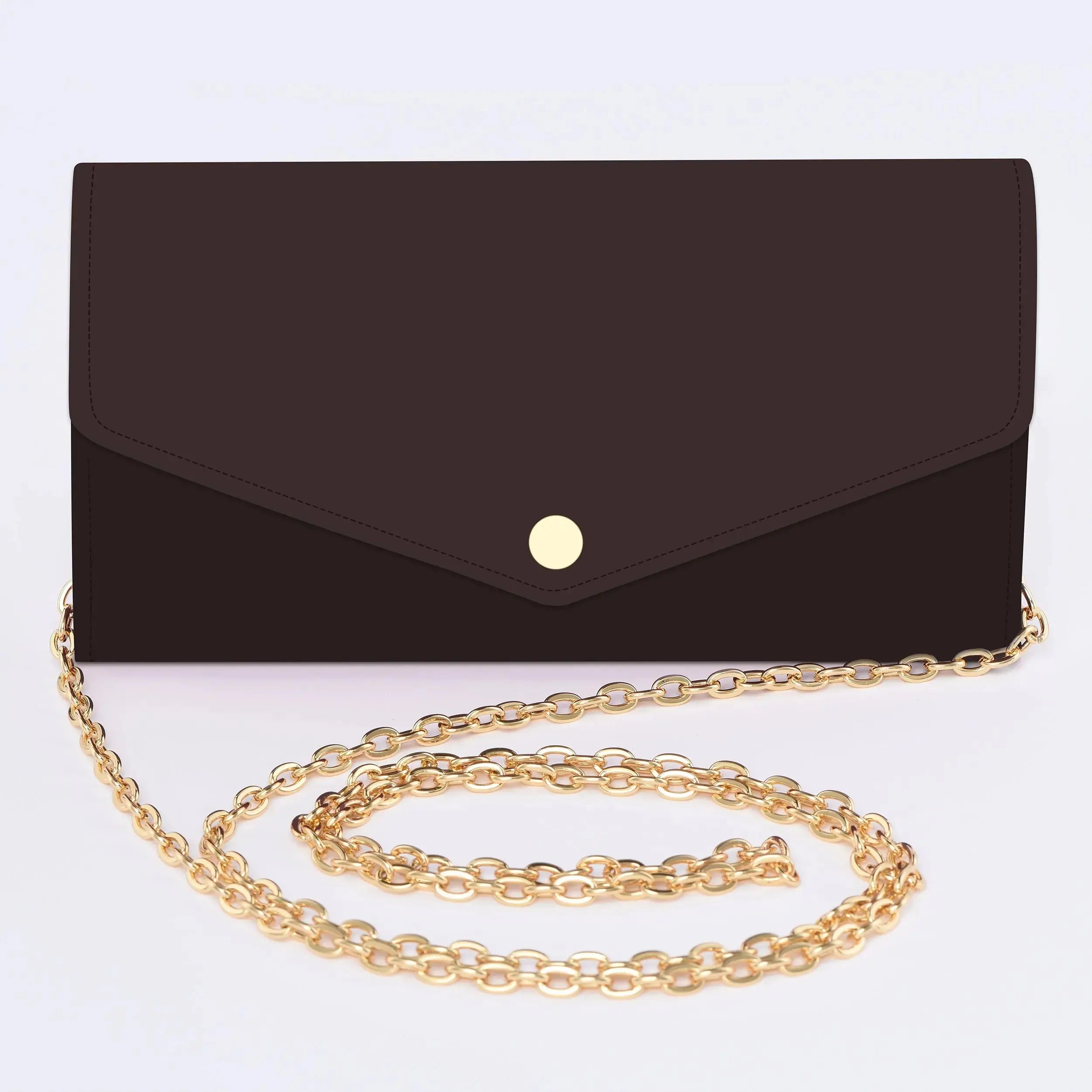 Crossbody Conversion Kit for Long Wallet (Sarah, Emilie...) Felt insert + Oval Chain dressupyourpurse