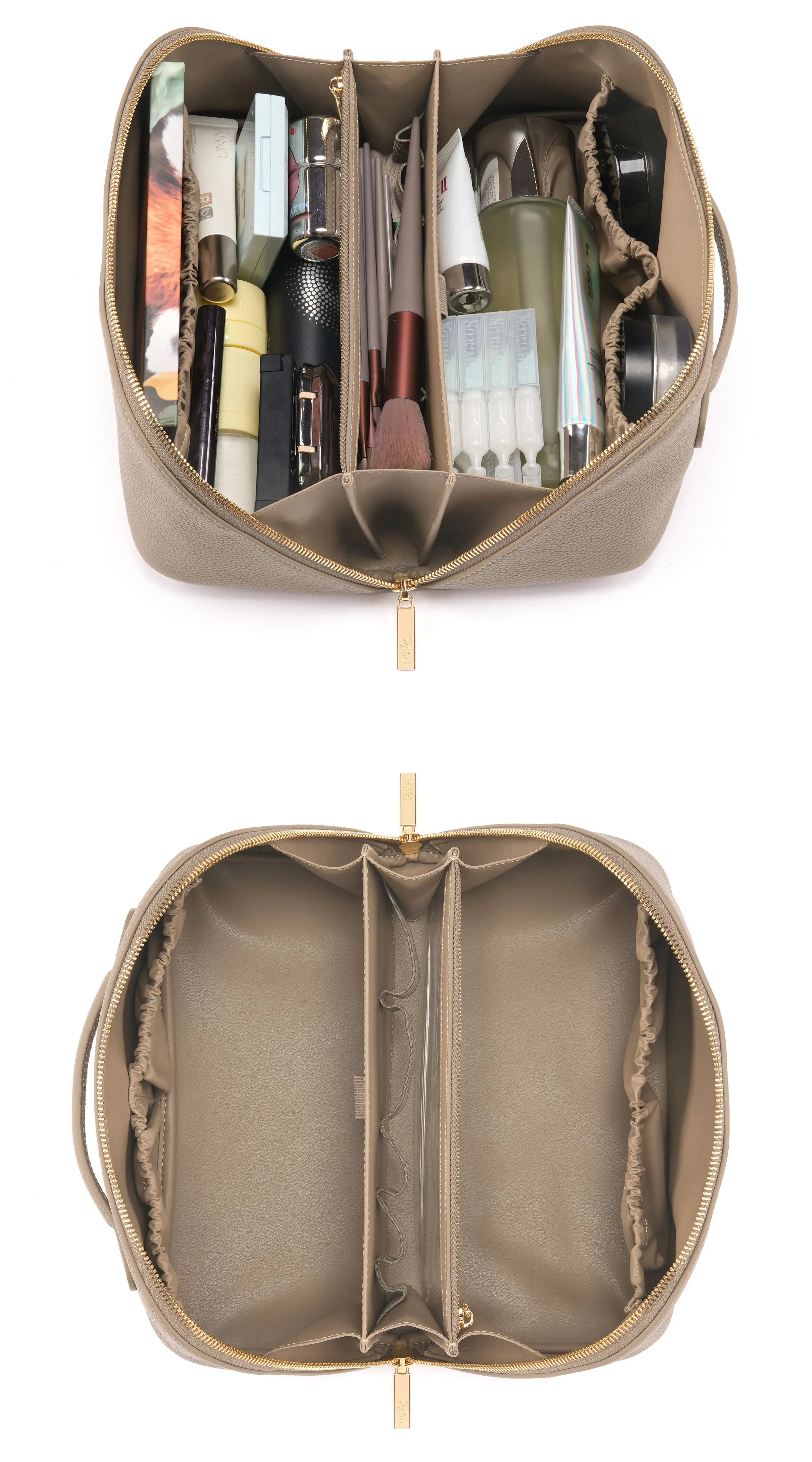 Voyage — Togo Leather Luxury Travel Cosmetic Case dressupyourpurse