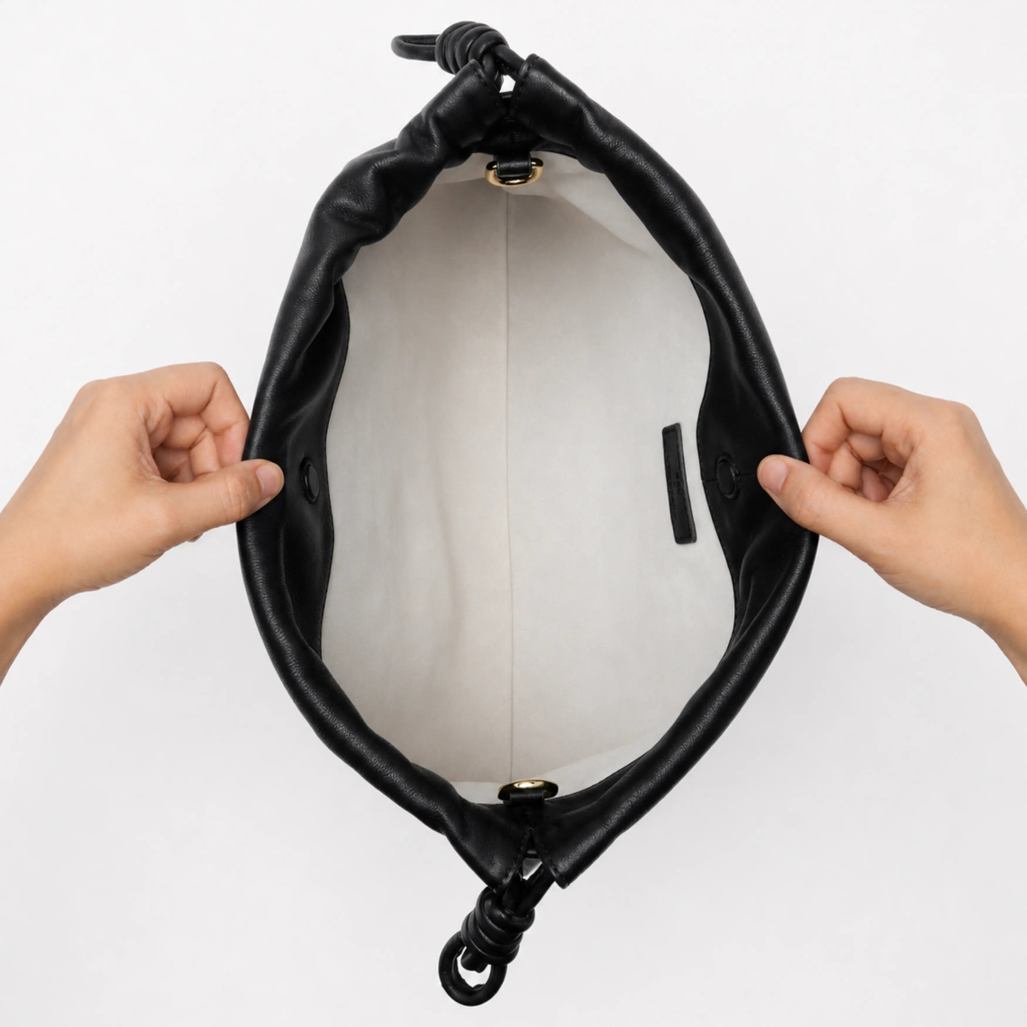 HCC X DUYP - "On The Go" – Soft Lambskin Shoulder Bag - Black dressupyourpurse