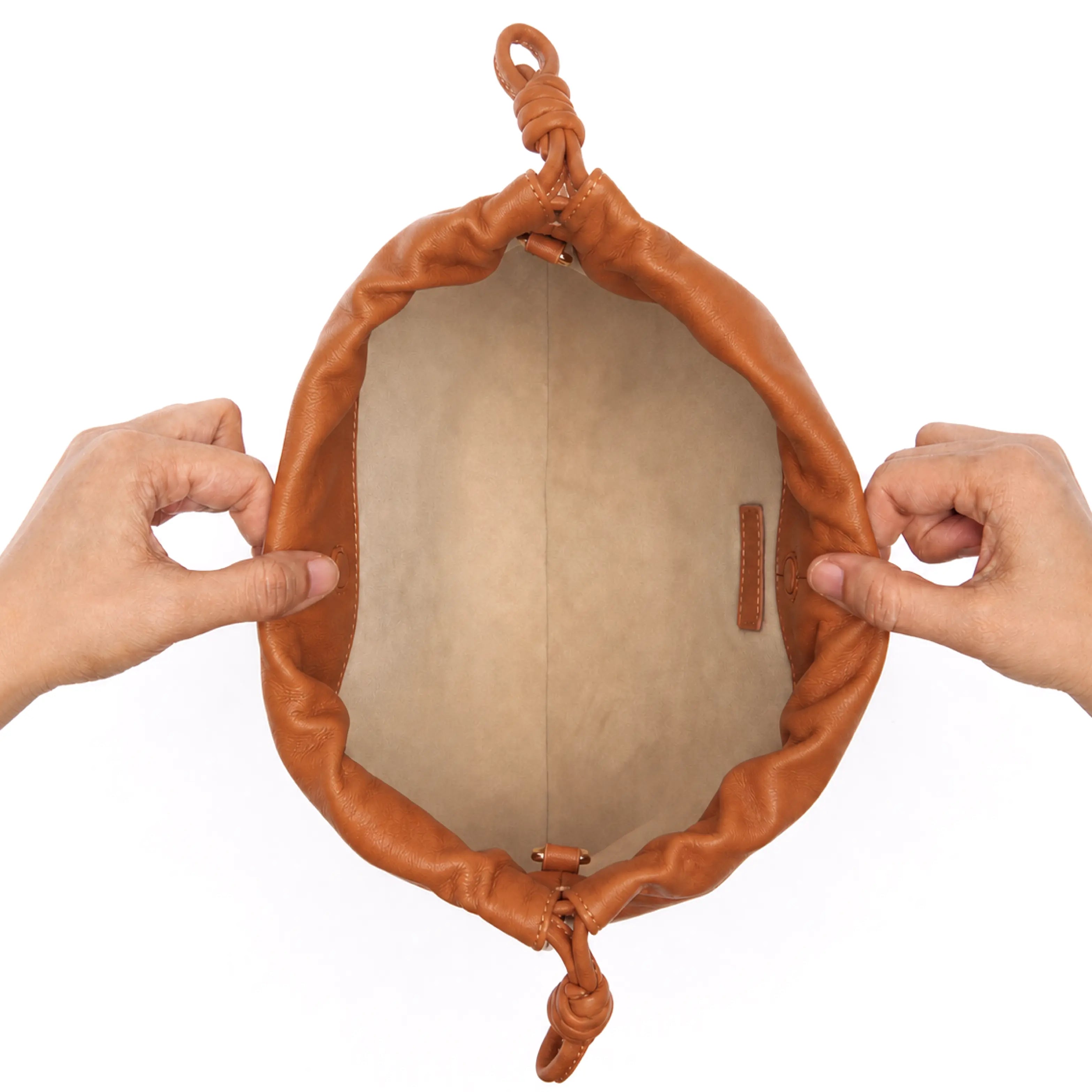 HCC X DUYP - "On The Go" – Soft Lambskin Shoulder Bag - Camel Brown dressupyourpurse