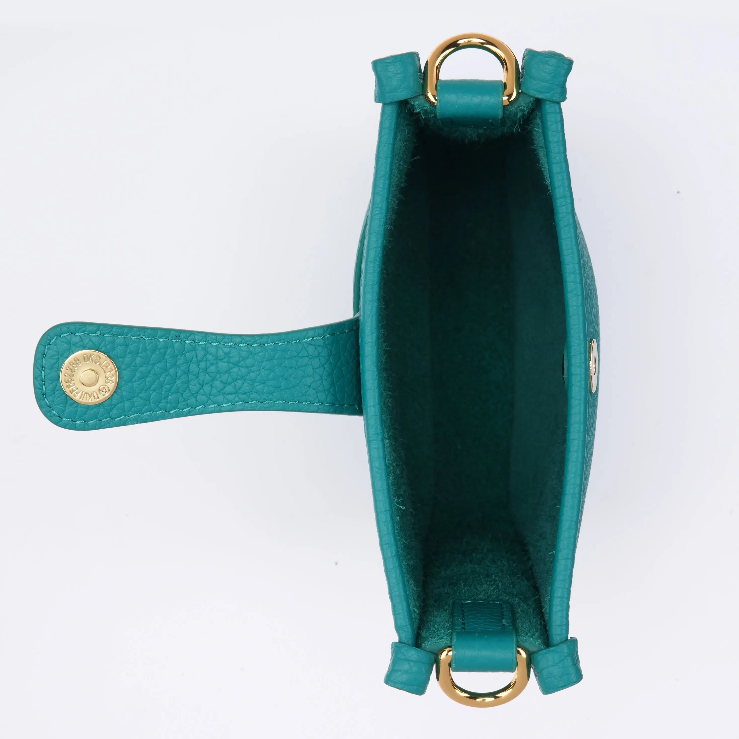 FLORENCE – Premium Gros-Grain Leather Crossbody Bag - Blue Lagoon dressupyourpurse