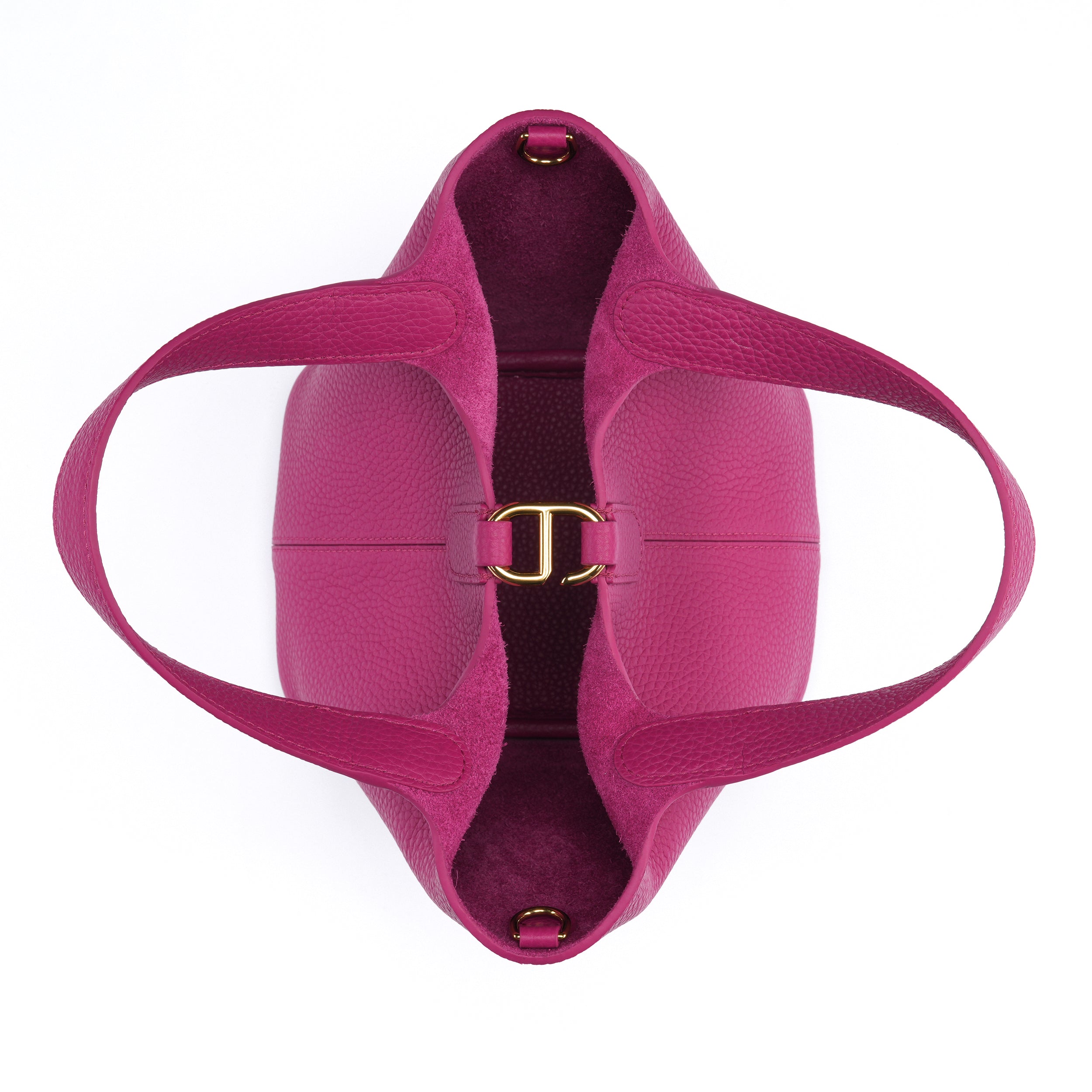 Josette - Versatile Bucket Bag - Grained Cowhide - ROSE VIOLET dressupyourpurse