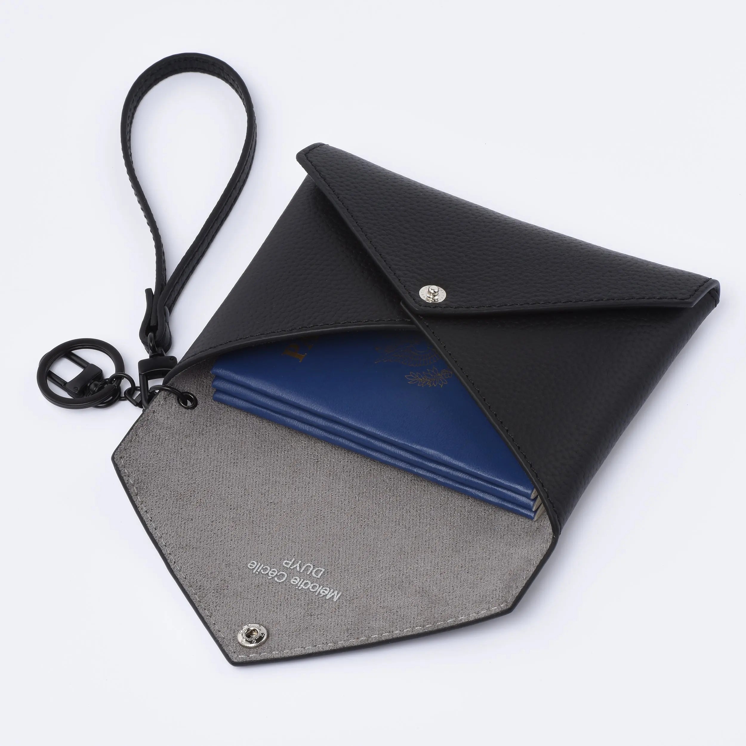 NOIR ABSOLU - Medium Size Envelope - Passport holder Clutch dressupyourpurse