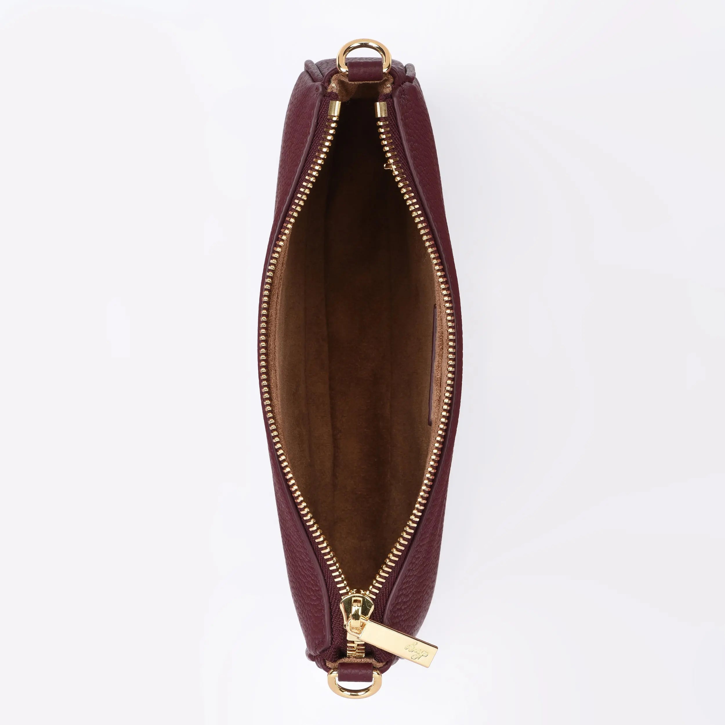 HCC X DUYP - Medium pochette - Burgundy Grained Leather dressupyourpurse