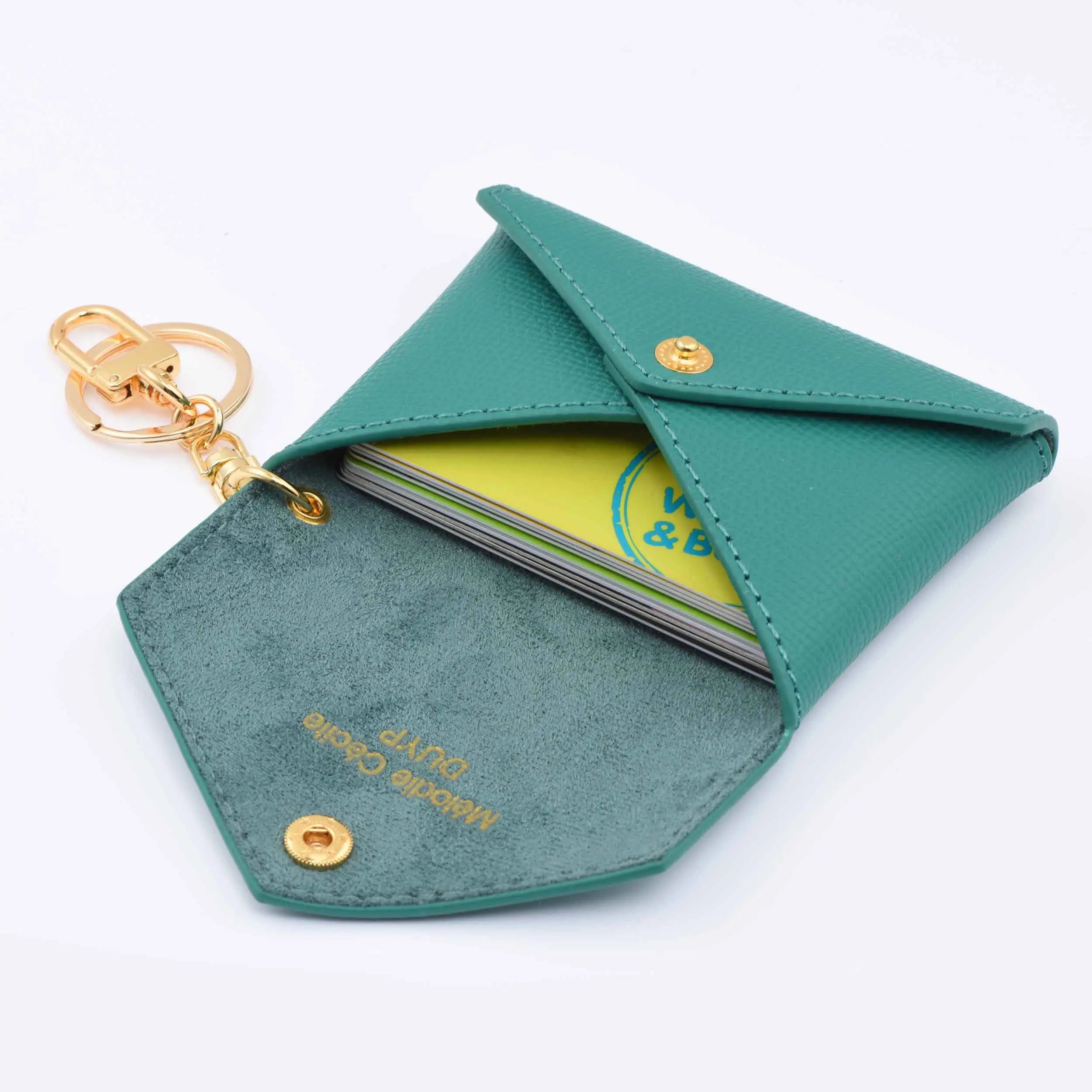 EPSOM LEATHER MINI ENVELOPE BAG CHARM CARD HOLDER dressupyourpurse