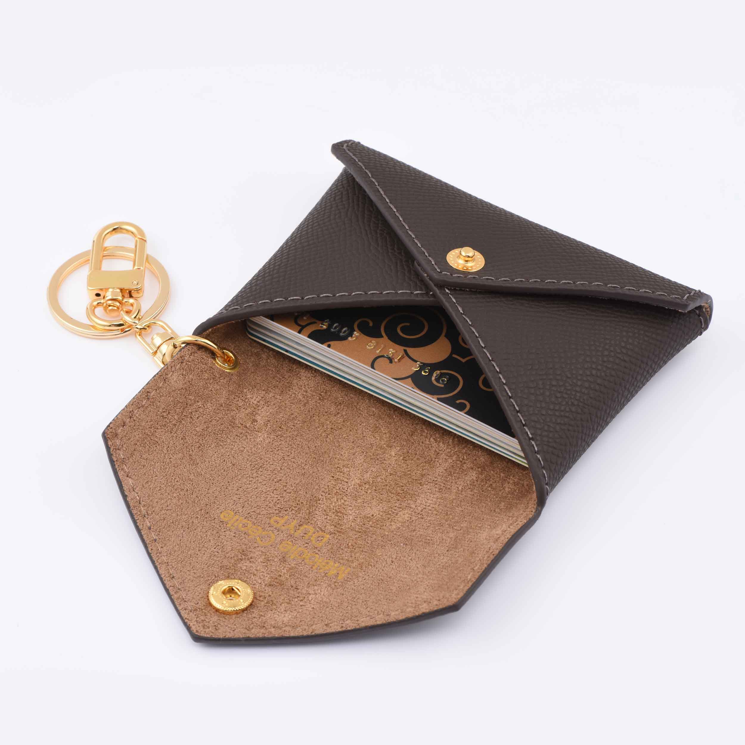 EPSOM LEATHER MINI ENVELOPE BAG CHARM CARD HOLDER dressupyourpurse