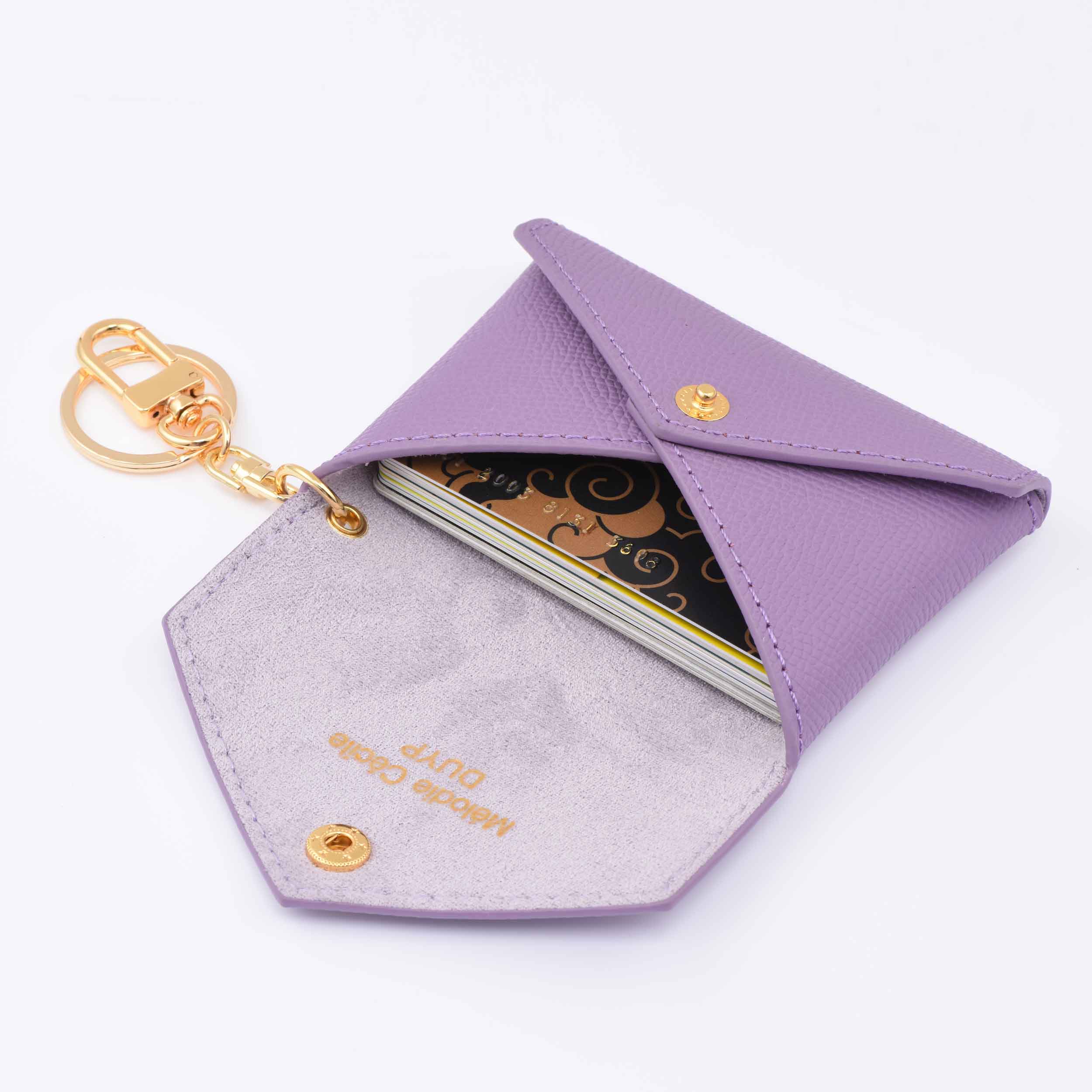 EPSOM LEATHER MINI ENVELOPE BAG CHARM CARD HOLDER dressupyourpurse