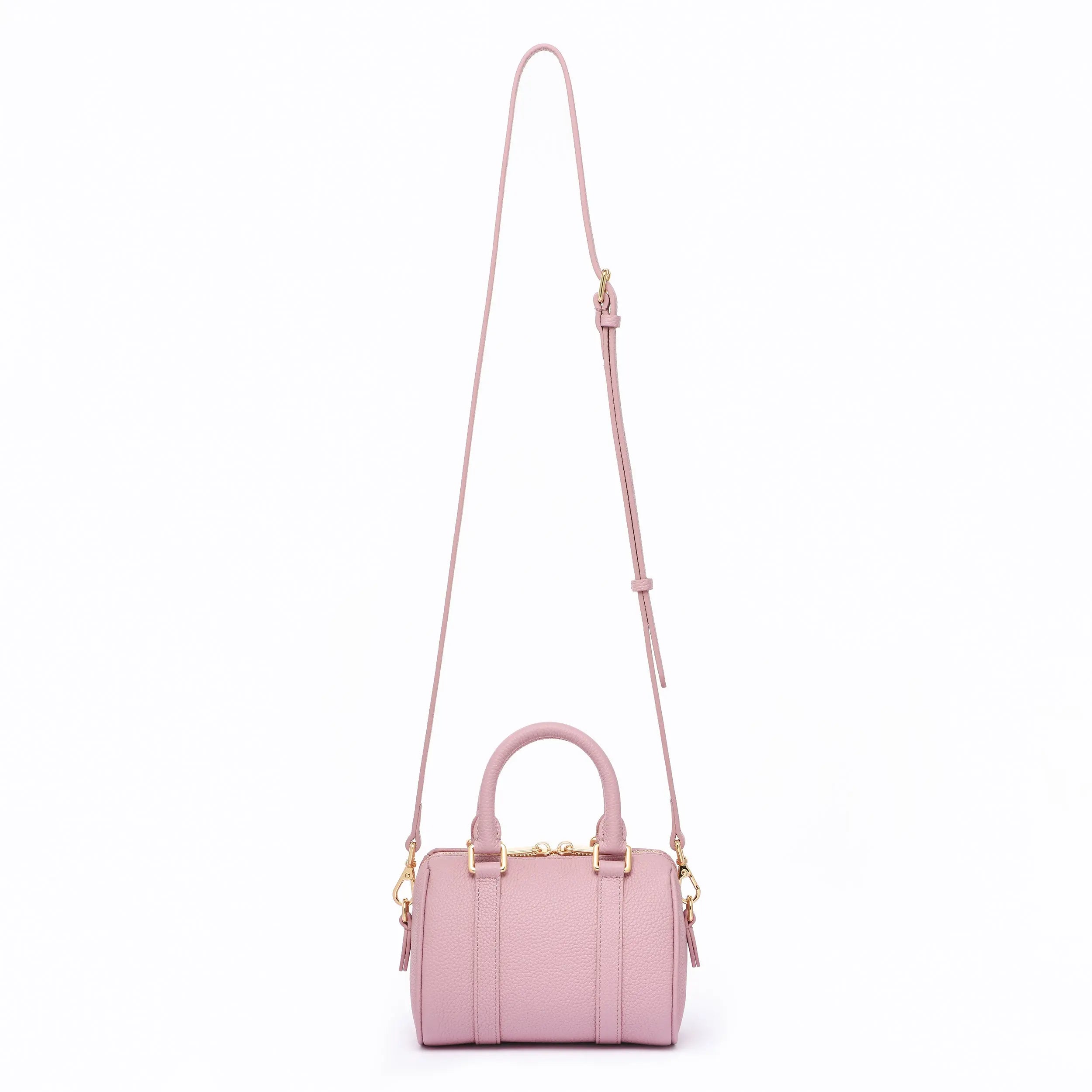 NANO Boston bag - Togo Leather - Dusty Pink dressupyourpurse