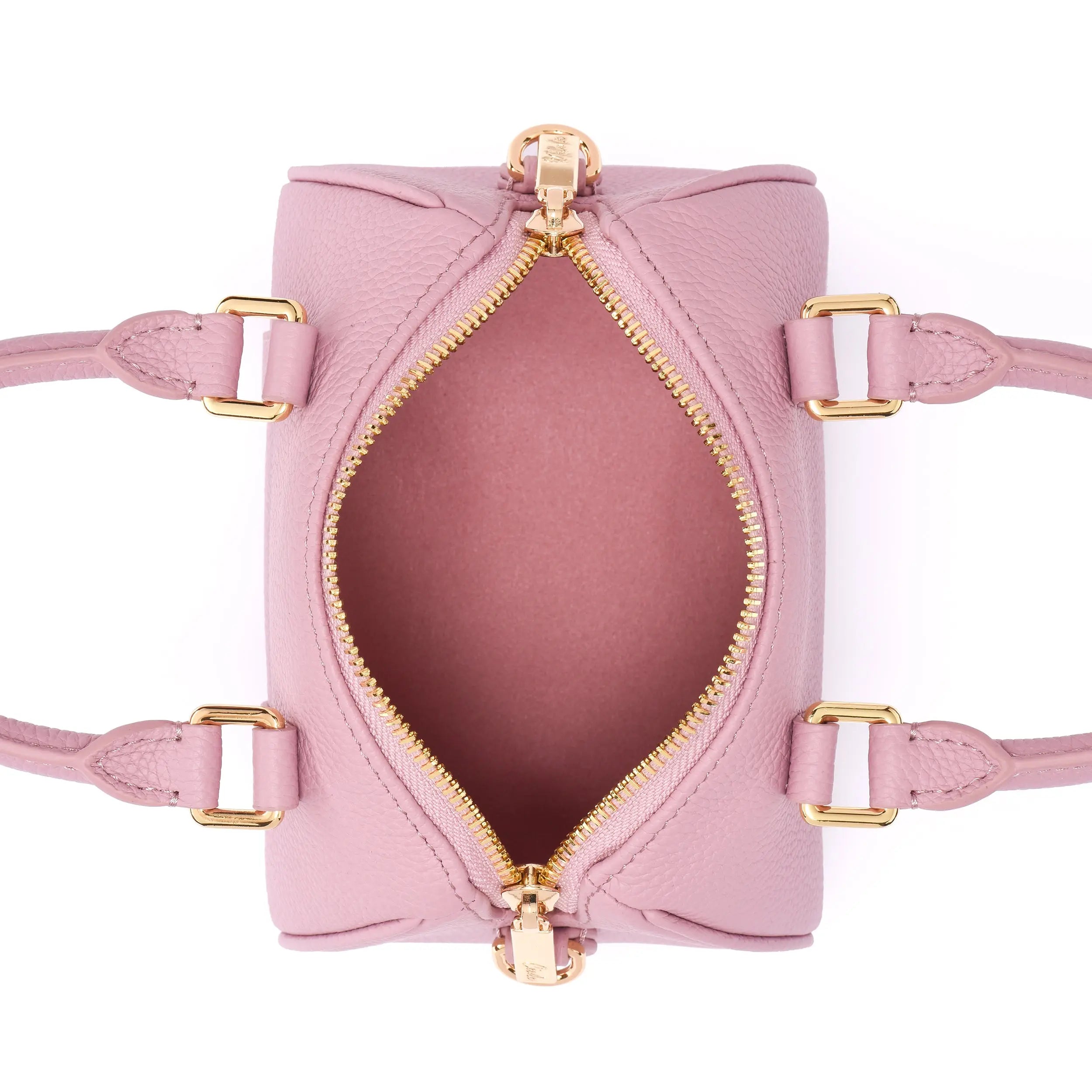 NANO Boston bag - Togo Leather - Dusty Pink dressupyourpurse