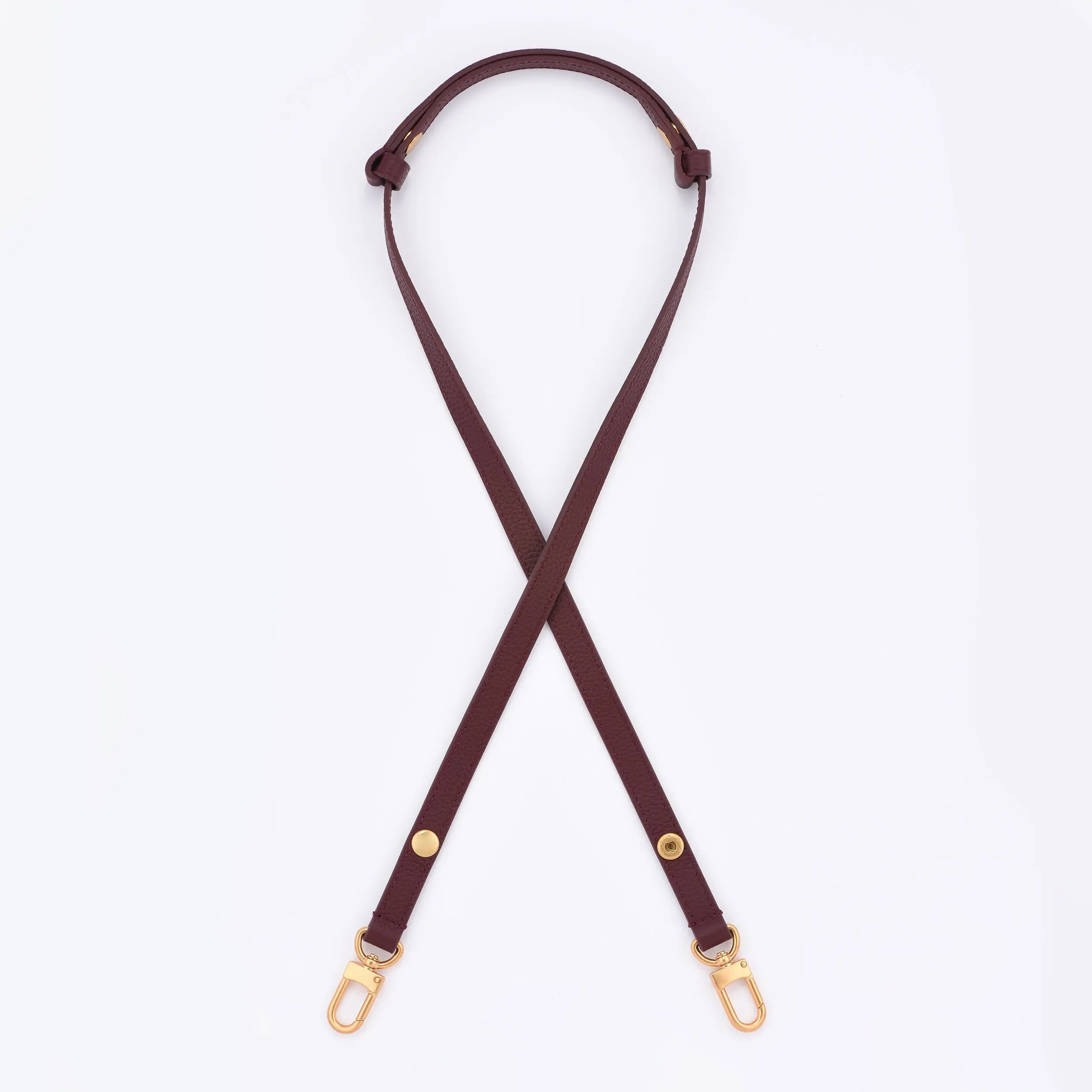 2-in-1 crossbody and shoulder leather button adjustable strap - (Vachetta and Togo) dressupyourpurse