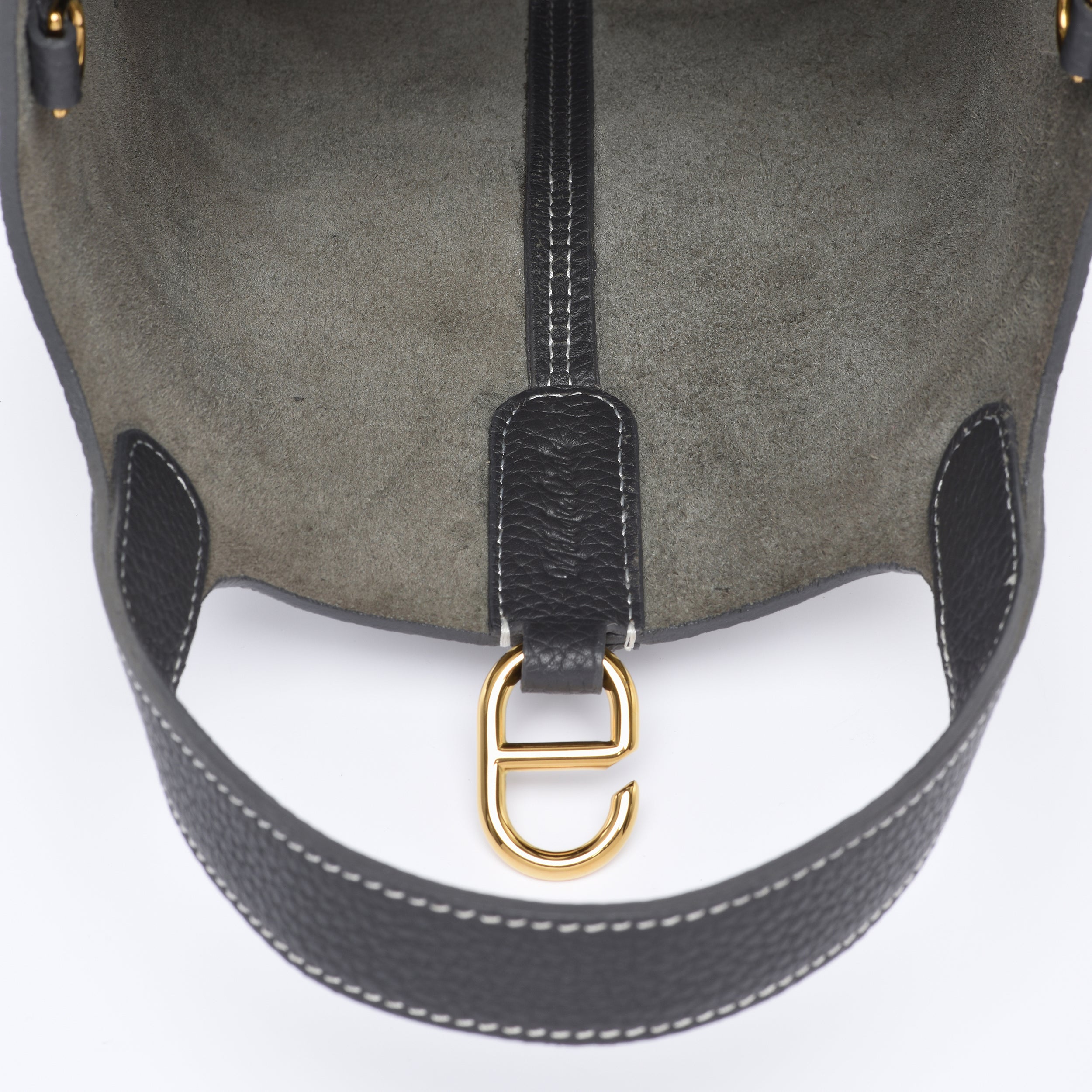 Josette - Versatile Bucket Bag - Grained Cowhide - ELEPHANT GREY dressupyourpurse