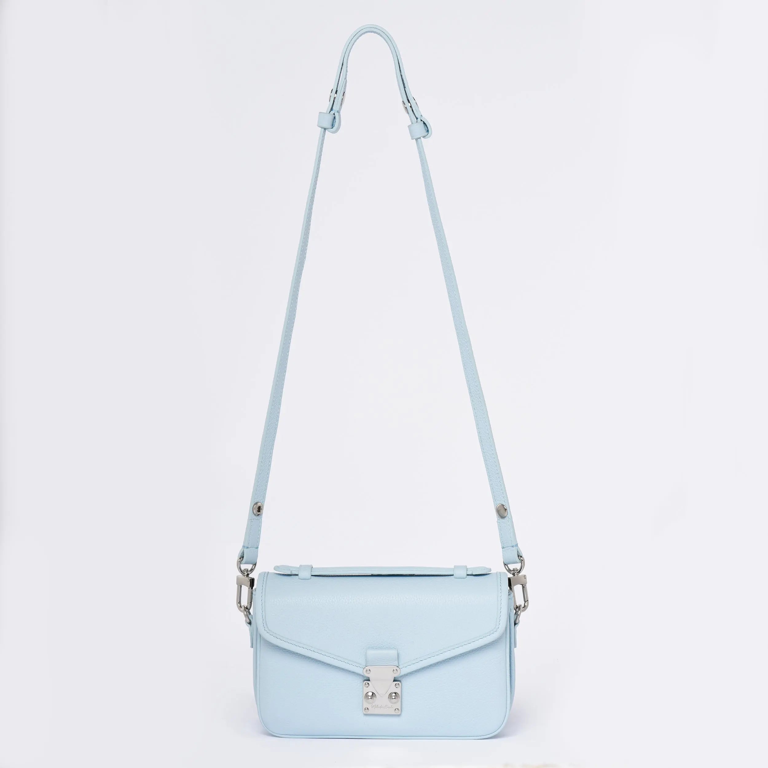 PETIT PARIS 15 - Crossbody bag - Ice Blue Togo / Silver Hardware dressupyourpurse