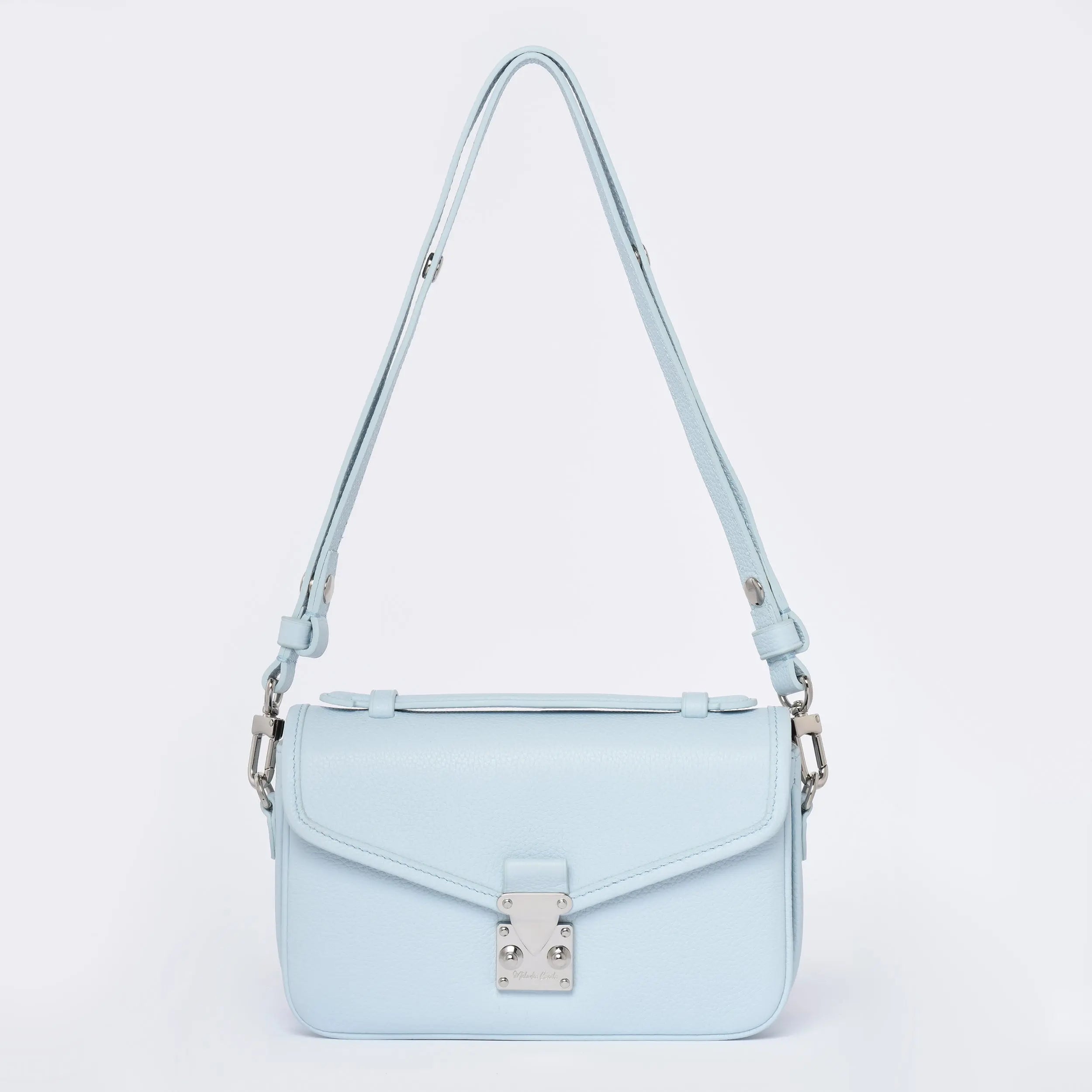 PETIT PARIS 15 - Crossbody bag - Ice Blue Togo / Silver Hardware dressupyourpurse