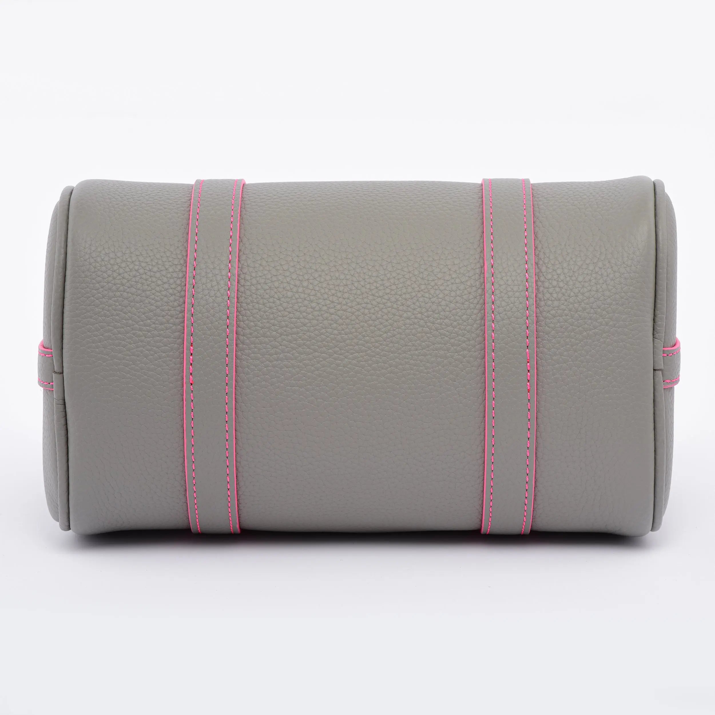 Mini Boston - Limited edition - Pearl Grey / Neon Pink dressupyourpurse