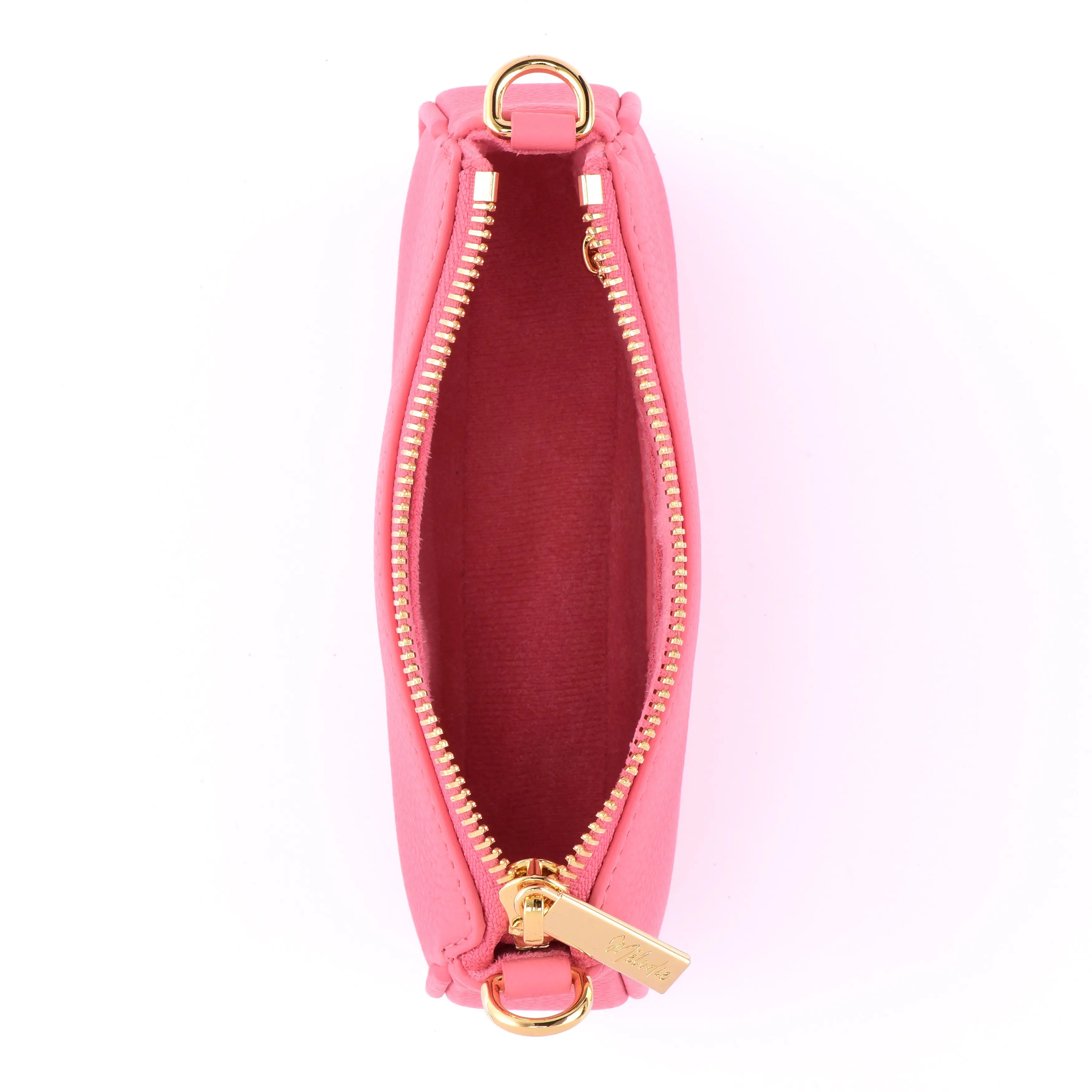 HCC X DUYP - Mini pochette - SUMMER PINK Grained Leather dressupyourpurse