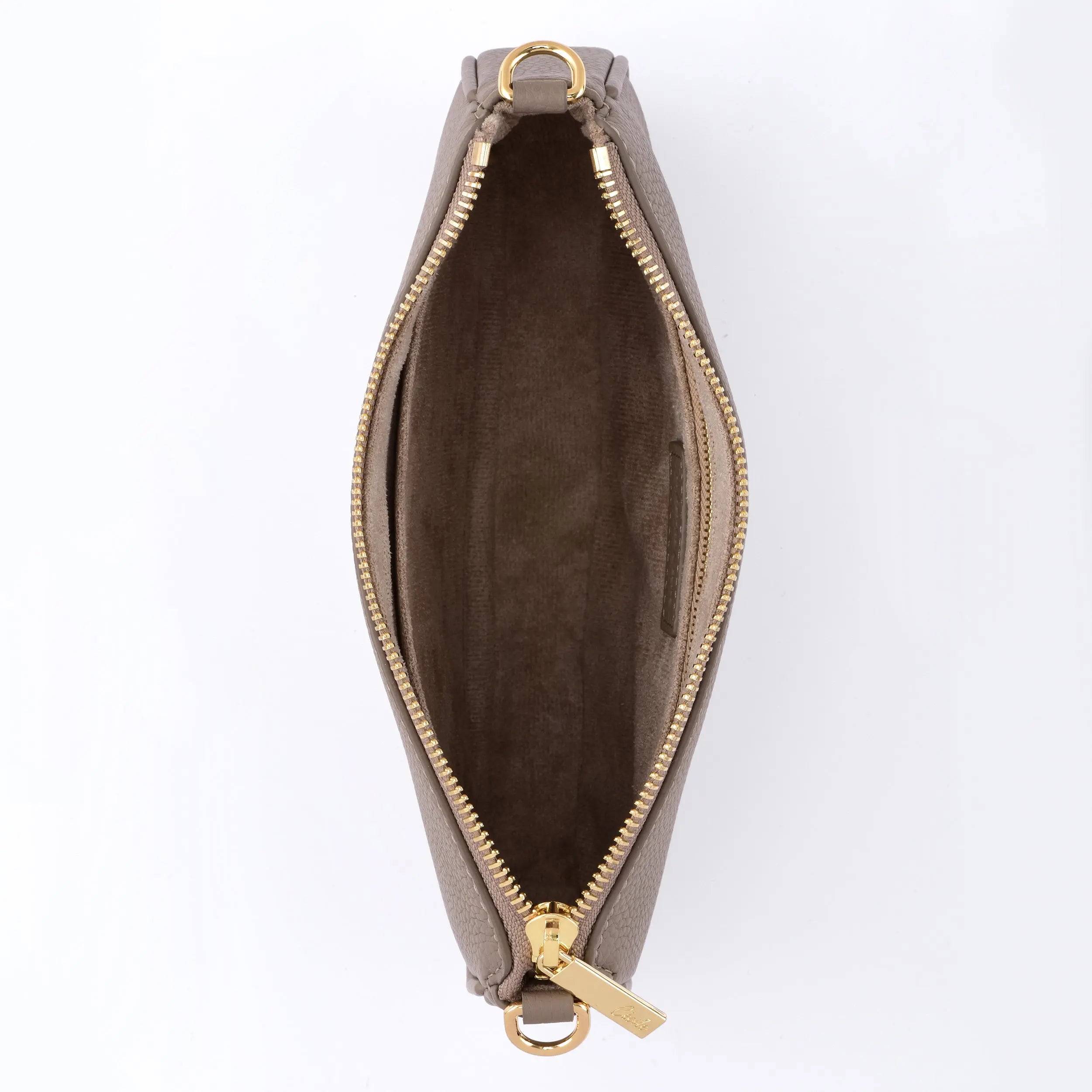 HCC X DUYP - Medium pochette - Taupe Grained Leather dressupyourpurse