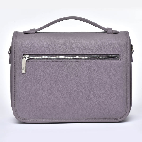 PRE ORDER "Grey Lavender" Togo Leather - "Paris15" Satchel Crossbody bag