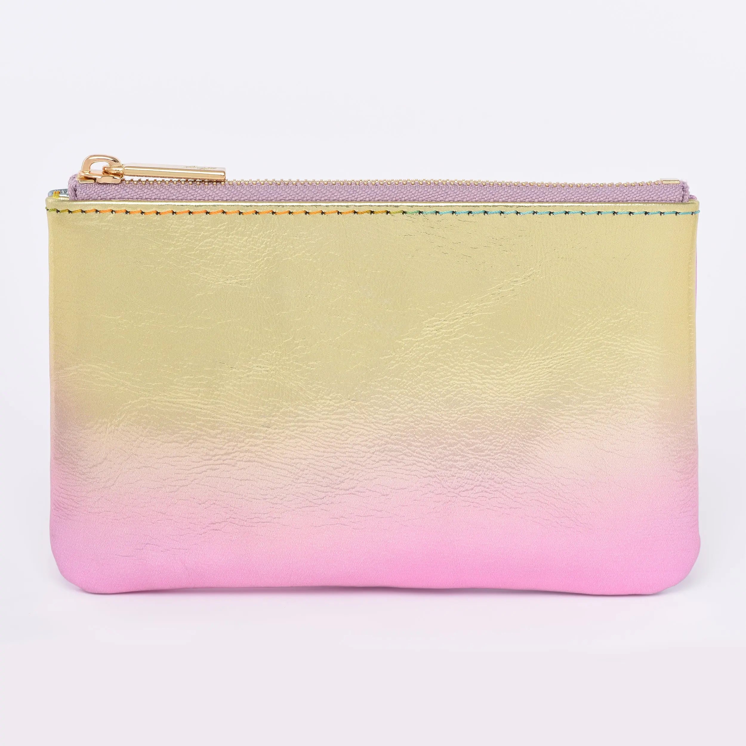 Dream Collection - The MINI "M" Case - Rainbow Leather Zipped Pouch dressupyourpurse