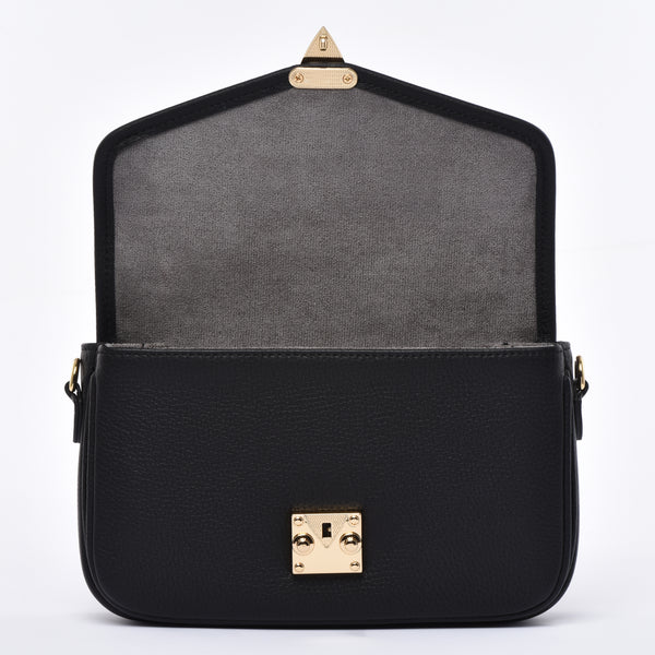 PRE ORDER Black Togo Leather - "Le Petit Paris15" Crossbody bag