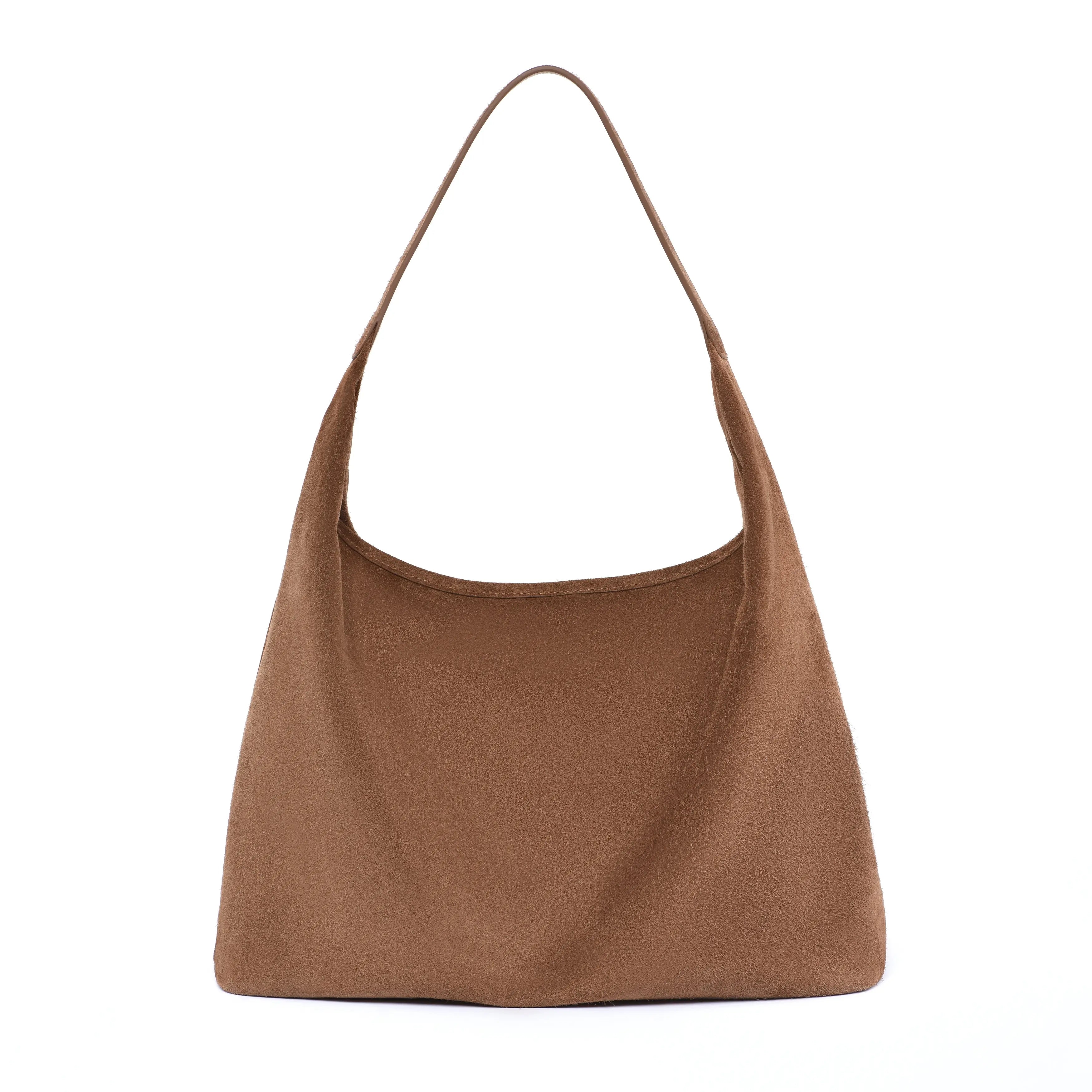 Pre Order - The Slouch Bag - Calf Suede Leather - Mocha dressupyourpurse
