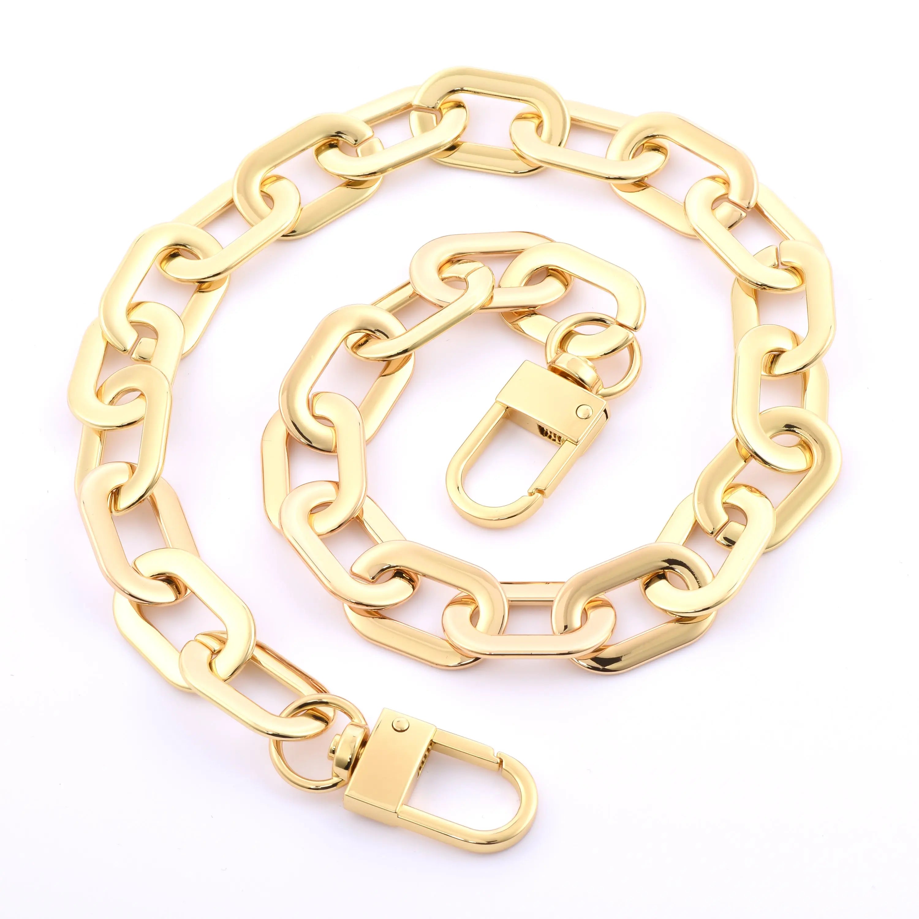 Flat Chunky Decorative Chain - Silver / Gold dressupyourpurse