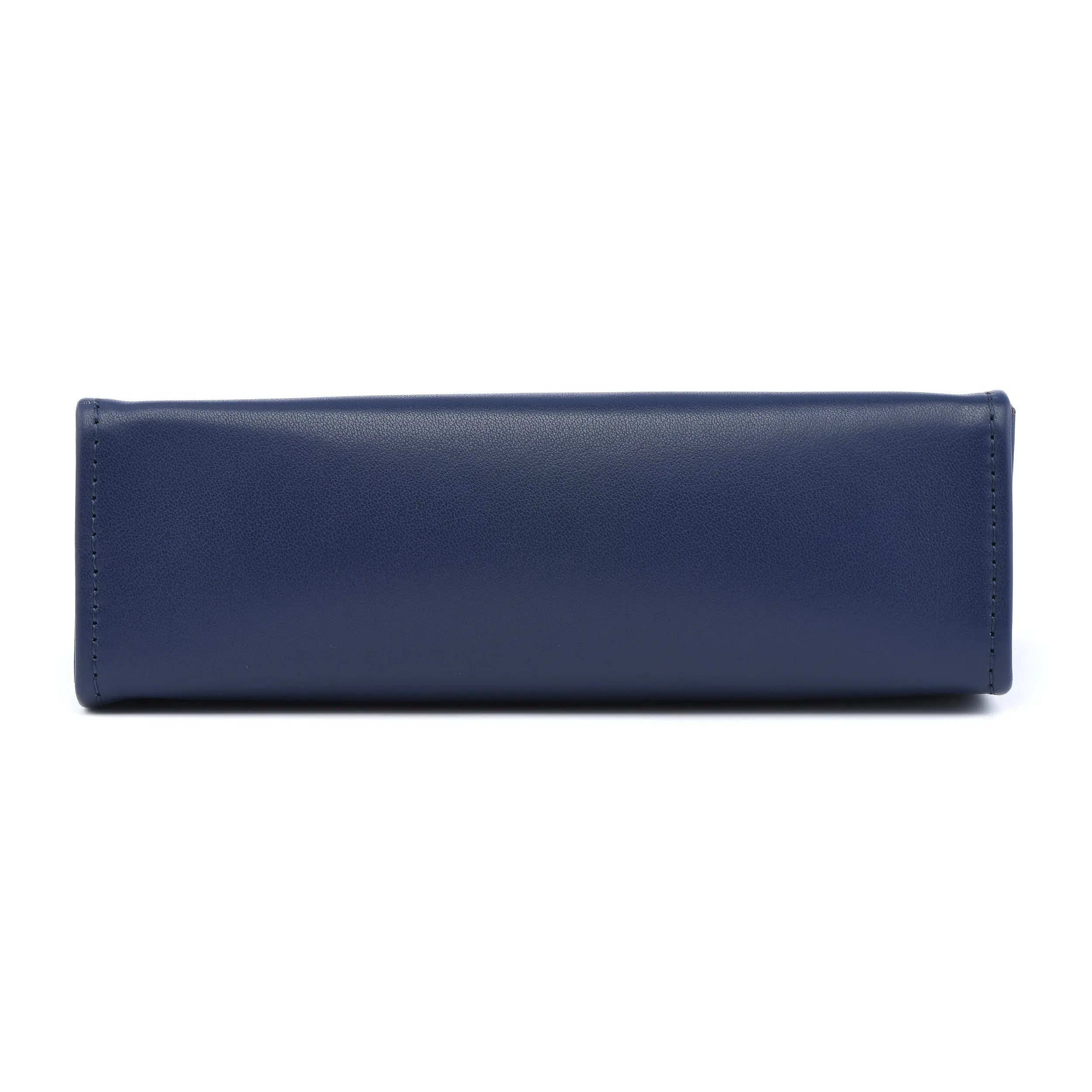 Leather Toiletry Pouch 19 - Navy Red dressupyourpurse
