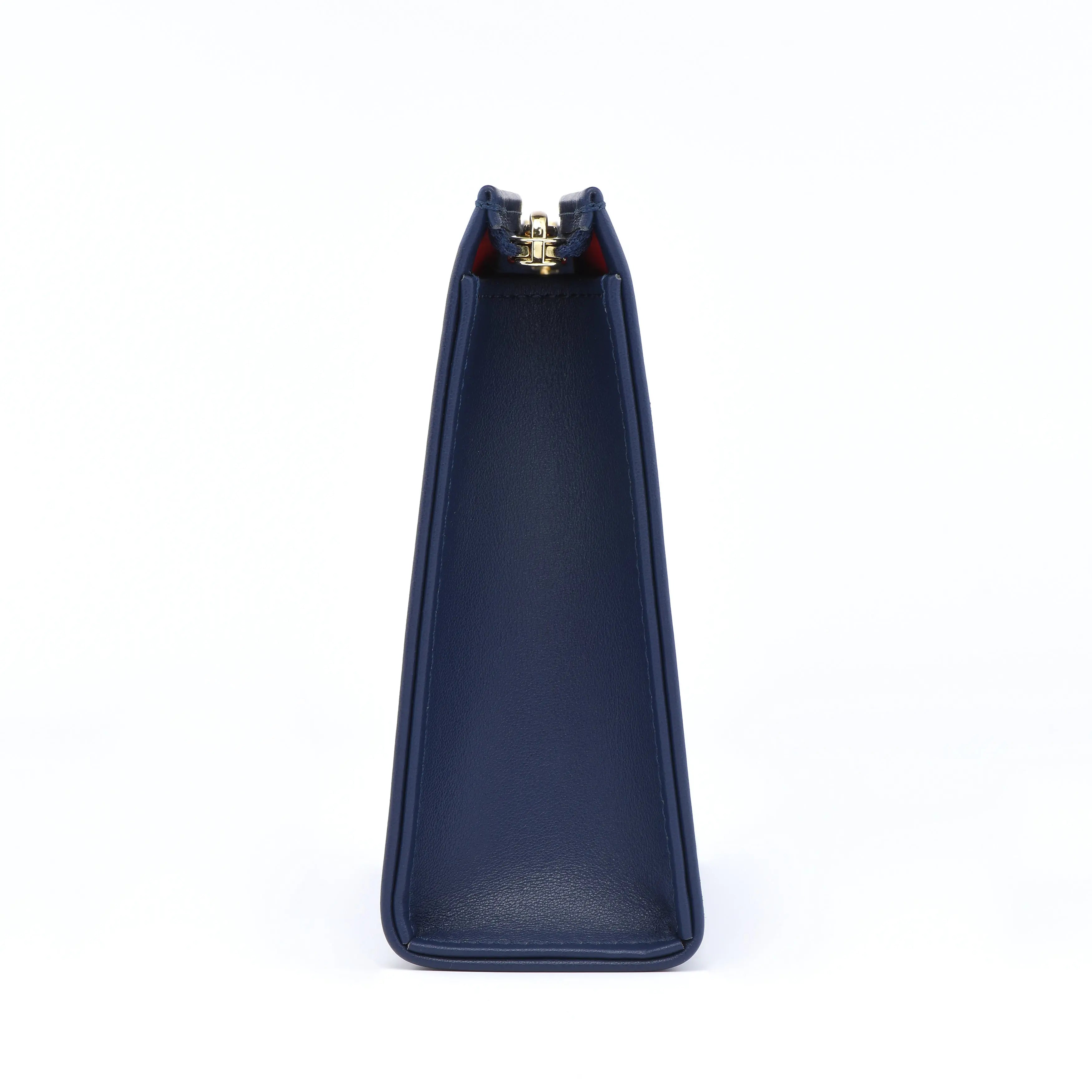 Leather Toiletry Pouch 19 - Navy Red dressupyourpurse