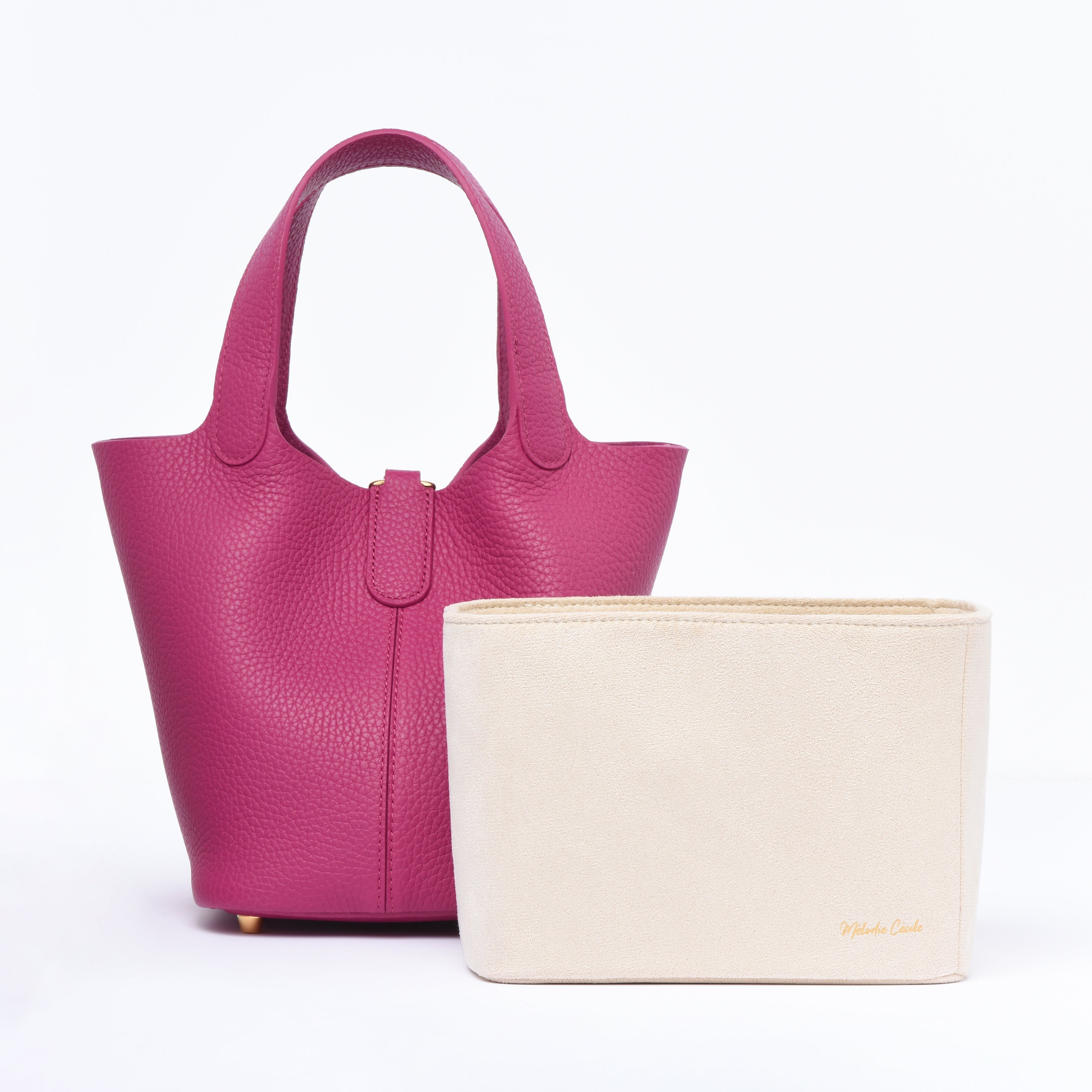 Josette - Versatile Bucket Bag - Grained Cowhide - ROSE VIOLET dressupyourpurse