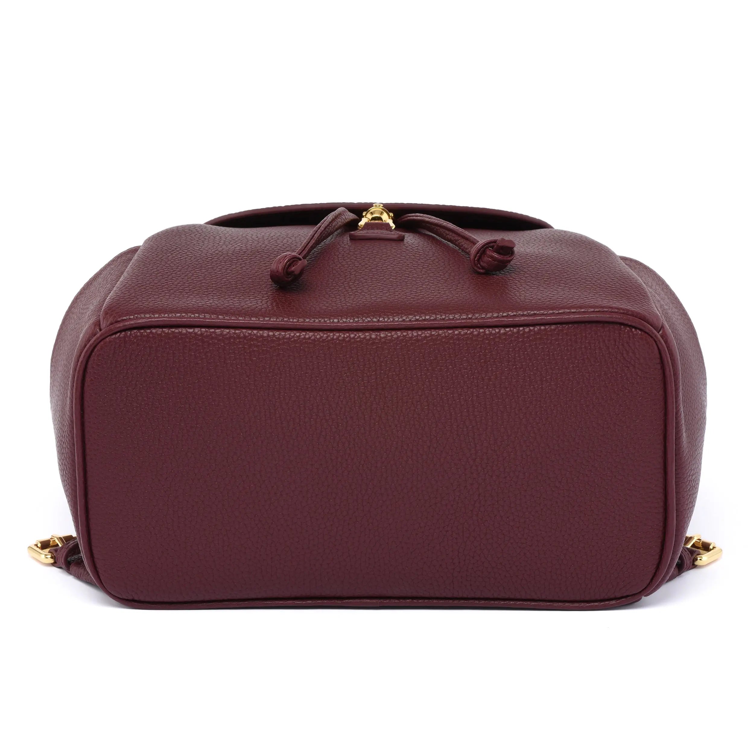 Luxury Backpack - Togo Leather - Burgundy dressupyourpurse