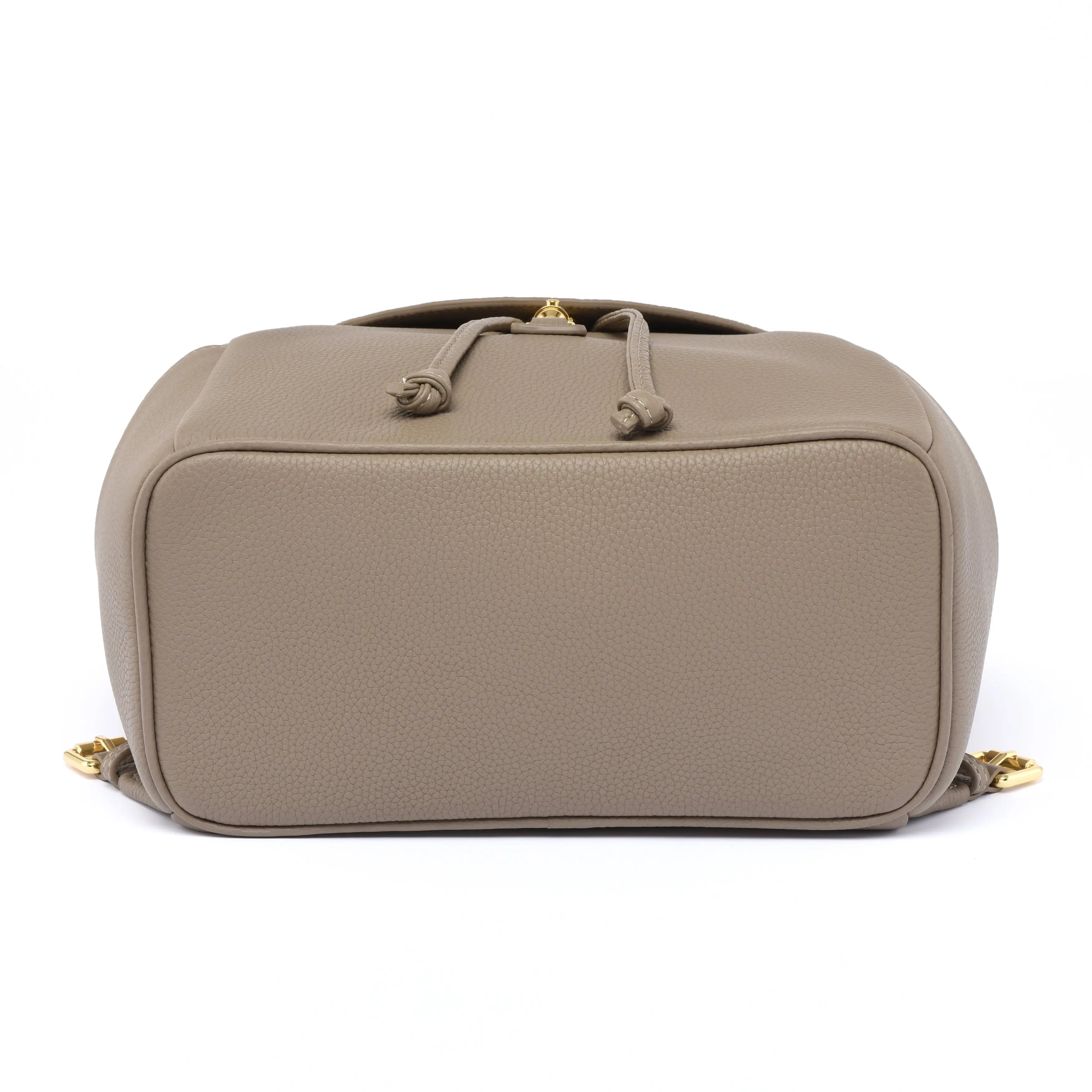 Luxury Backpack - Togo Leather - Taupe dressupyourpurse