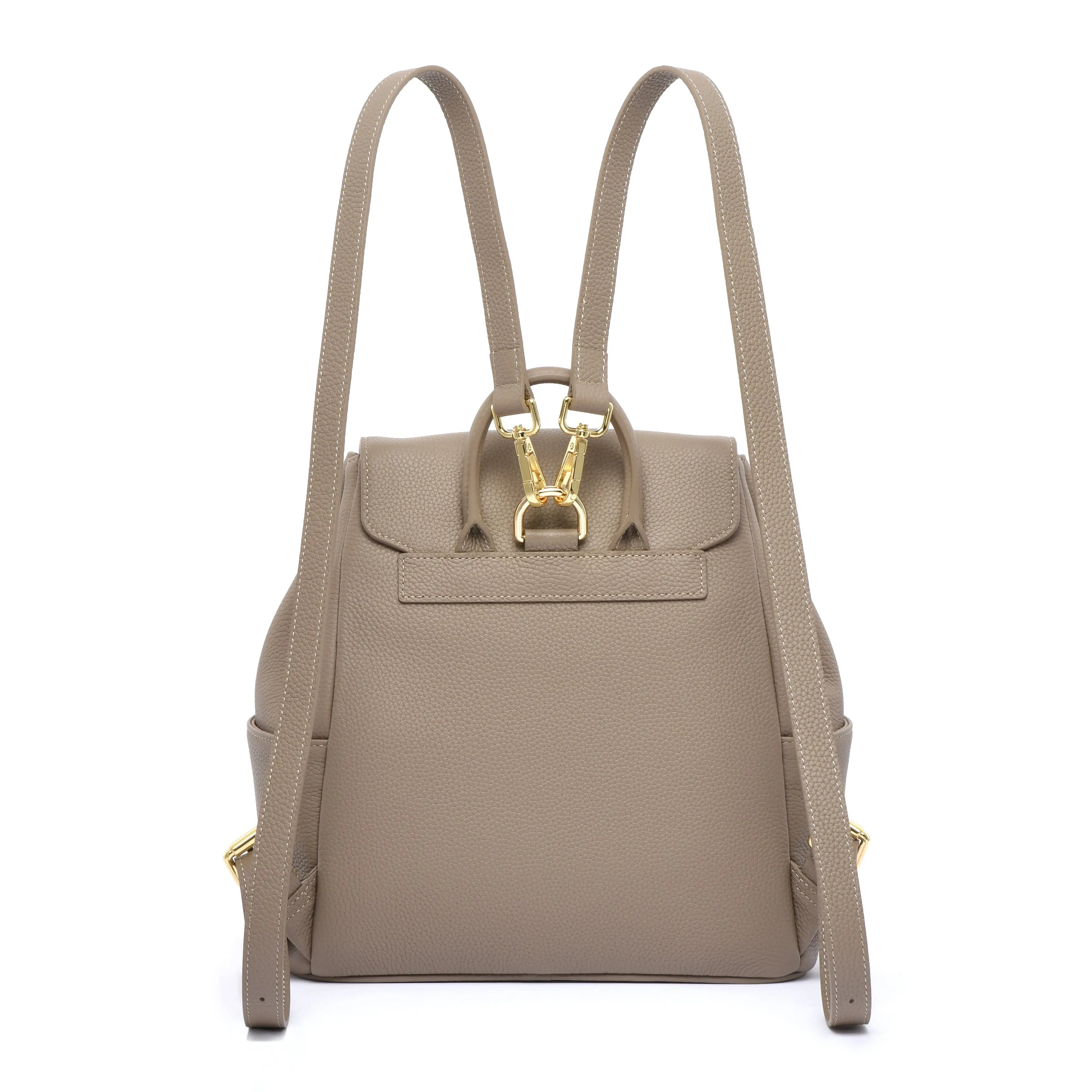 Luxury Backpack - Togo Leather - Taupe dressupyourpurse