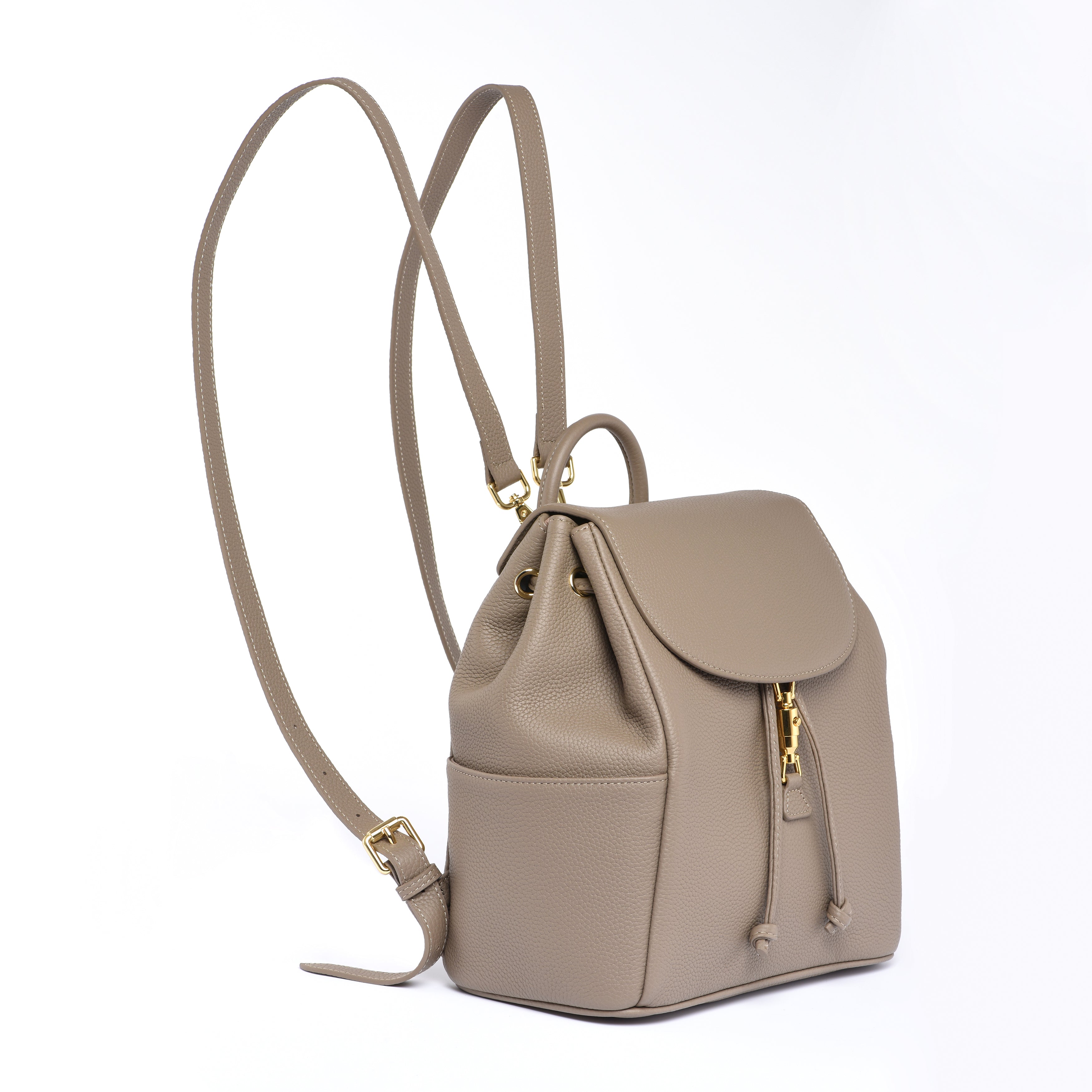 Luxury Backpack - Togo Leather - Taupe dressupyourpurse