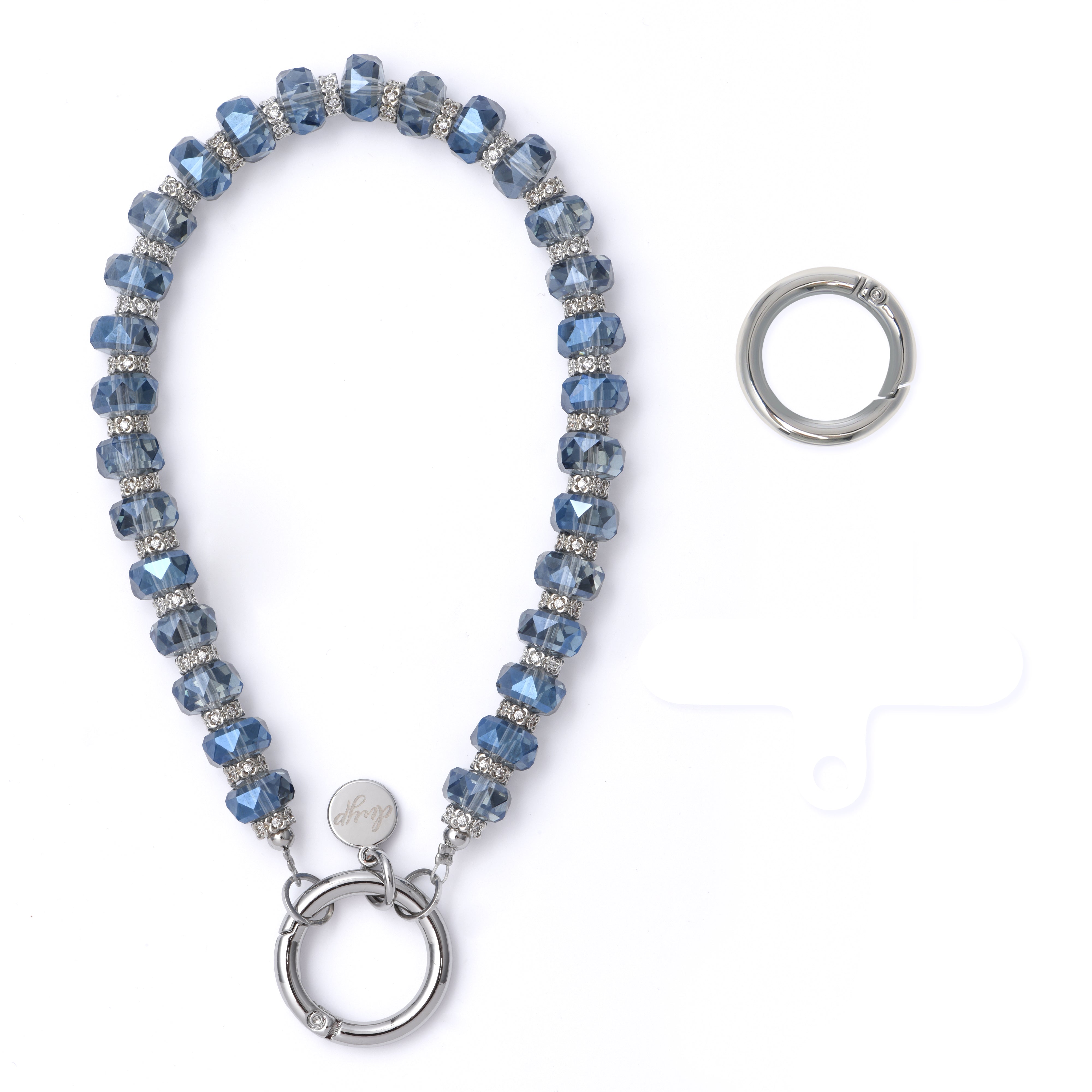 Crystal Charm Wristlet – Glass Beaded Phone Wrist Strap & Bag Charm