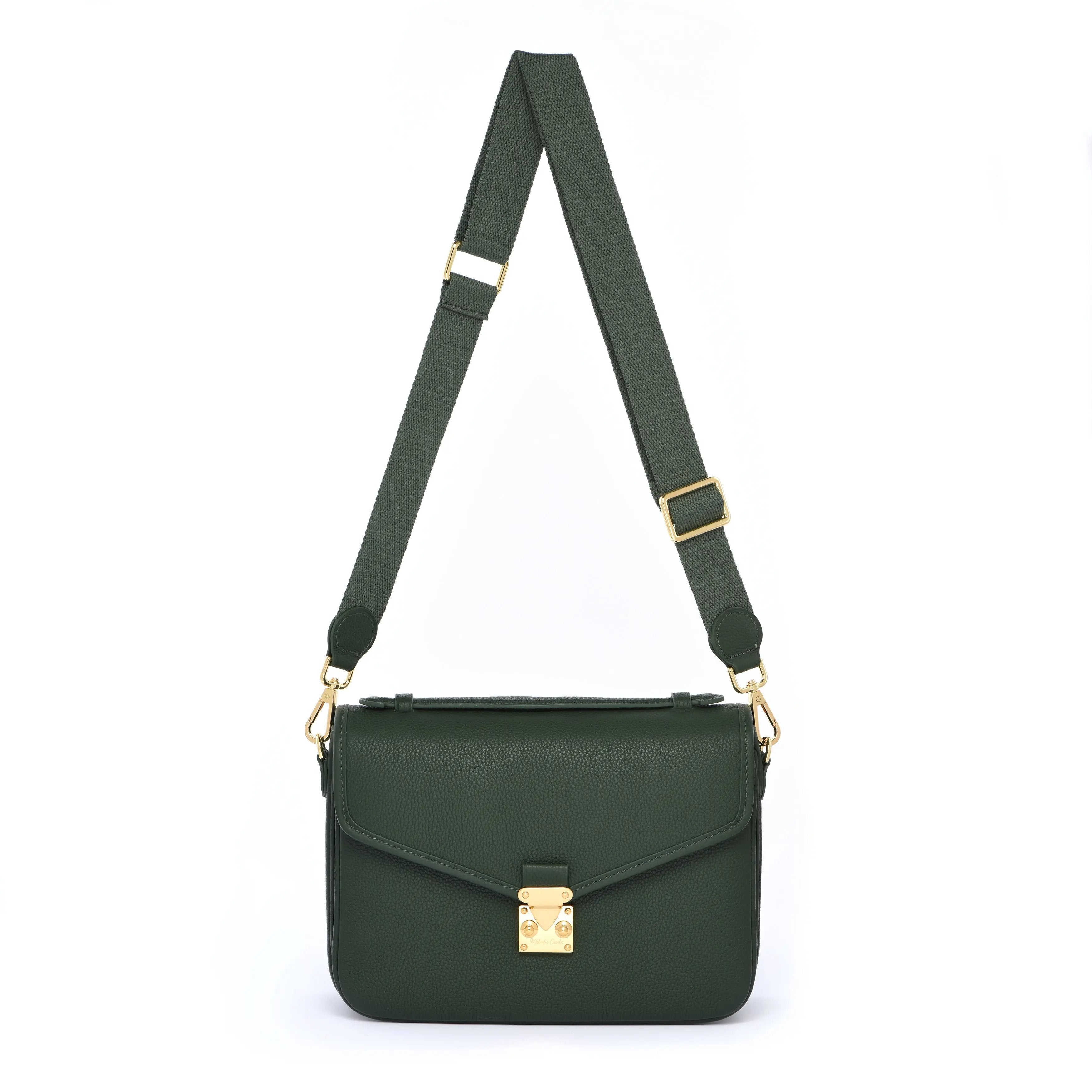 Pre Order - PARIS 15 - Togo Leather Satchel bag - Forest Green dressupyourpurse
