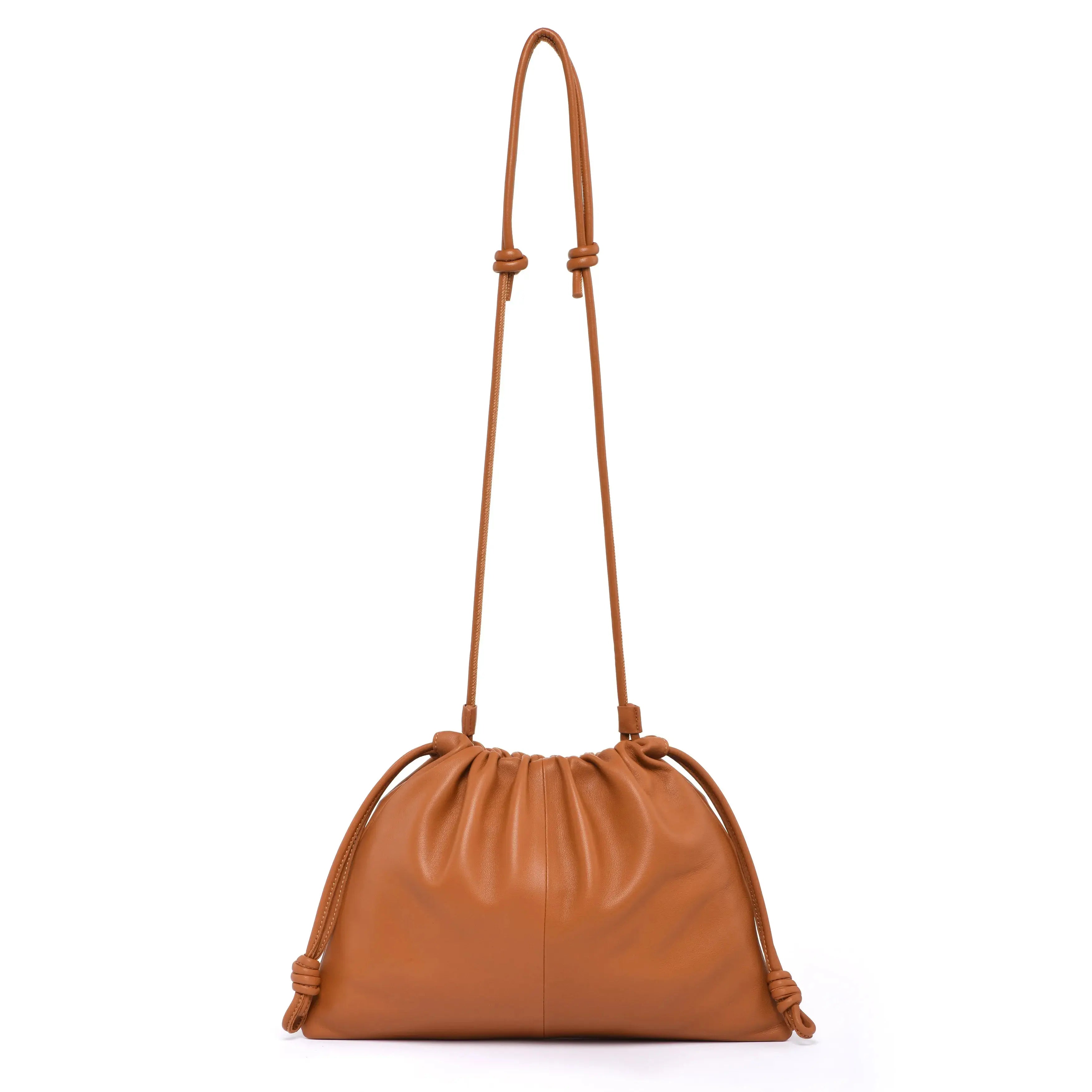 HCC X DUYP - "On The Go" – Soft Lambskin Shoulder Bag - Camel Brown dressupyourpurse