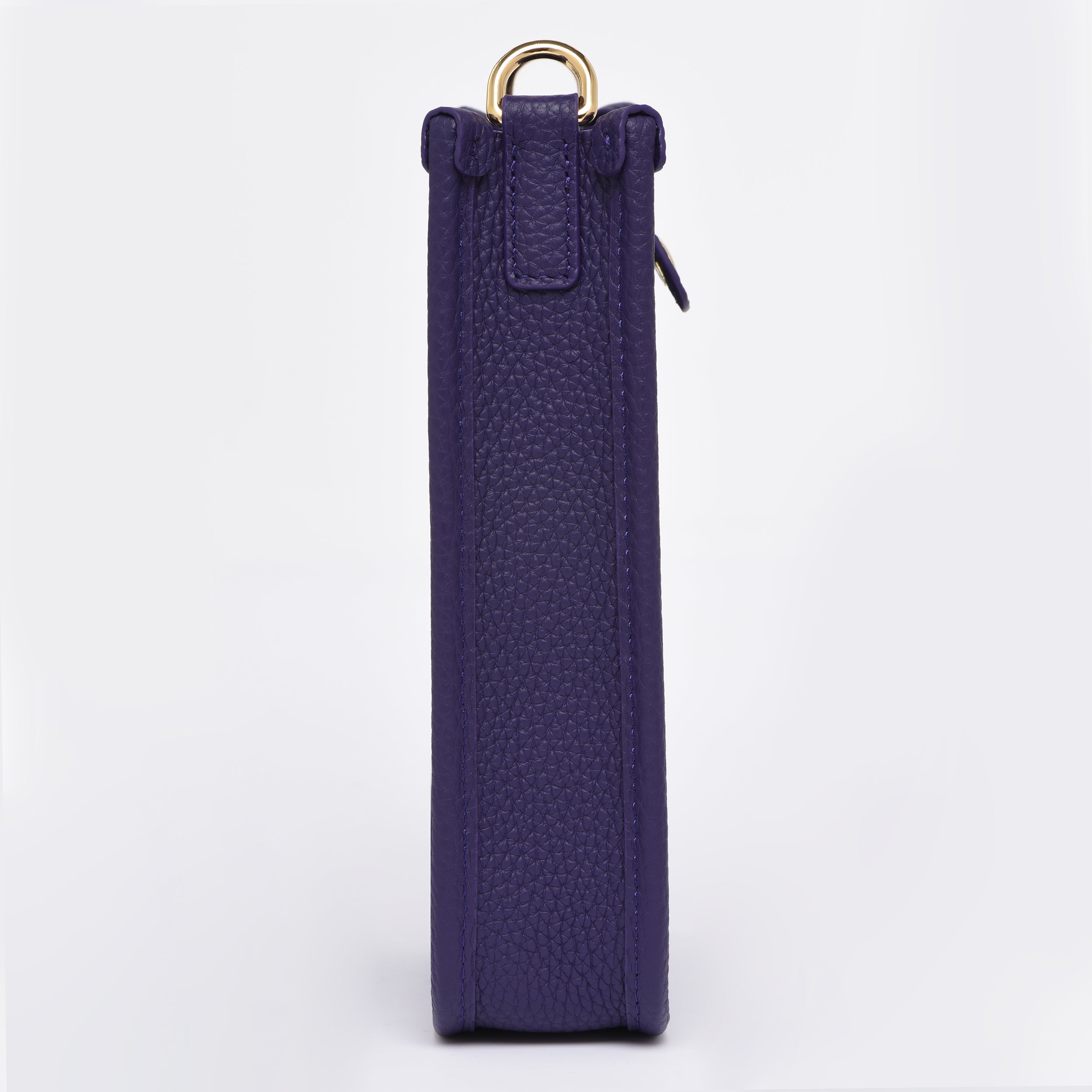 FLORENCE – Premium Gros-Grain Leather Crossbody Bag - Midnight Violet