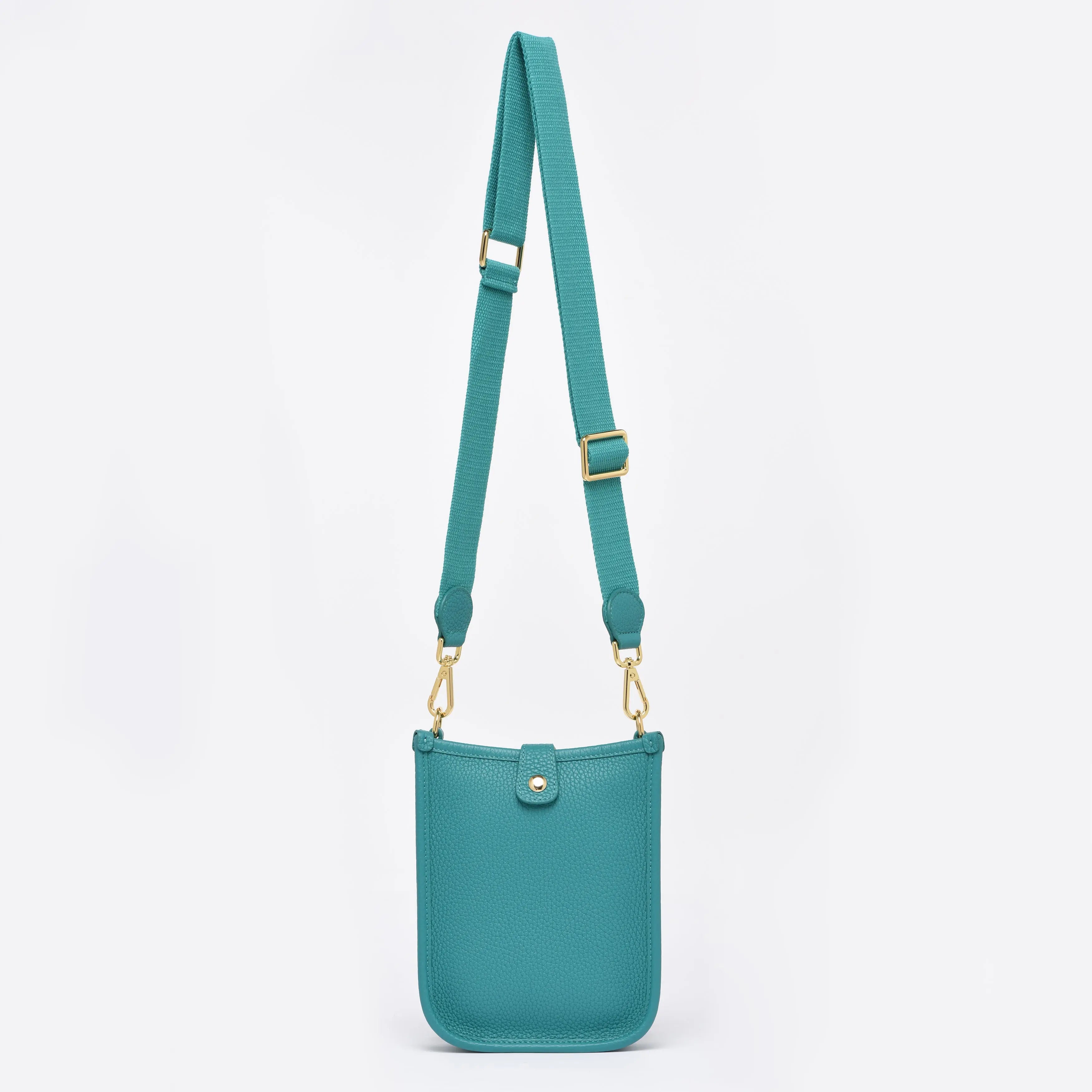 FLORENCE – Premium Gros-Grain Leather Crossbody Bag - Blue Lagoon dressupyourpurse