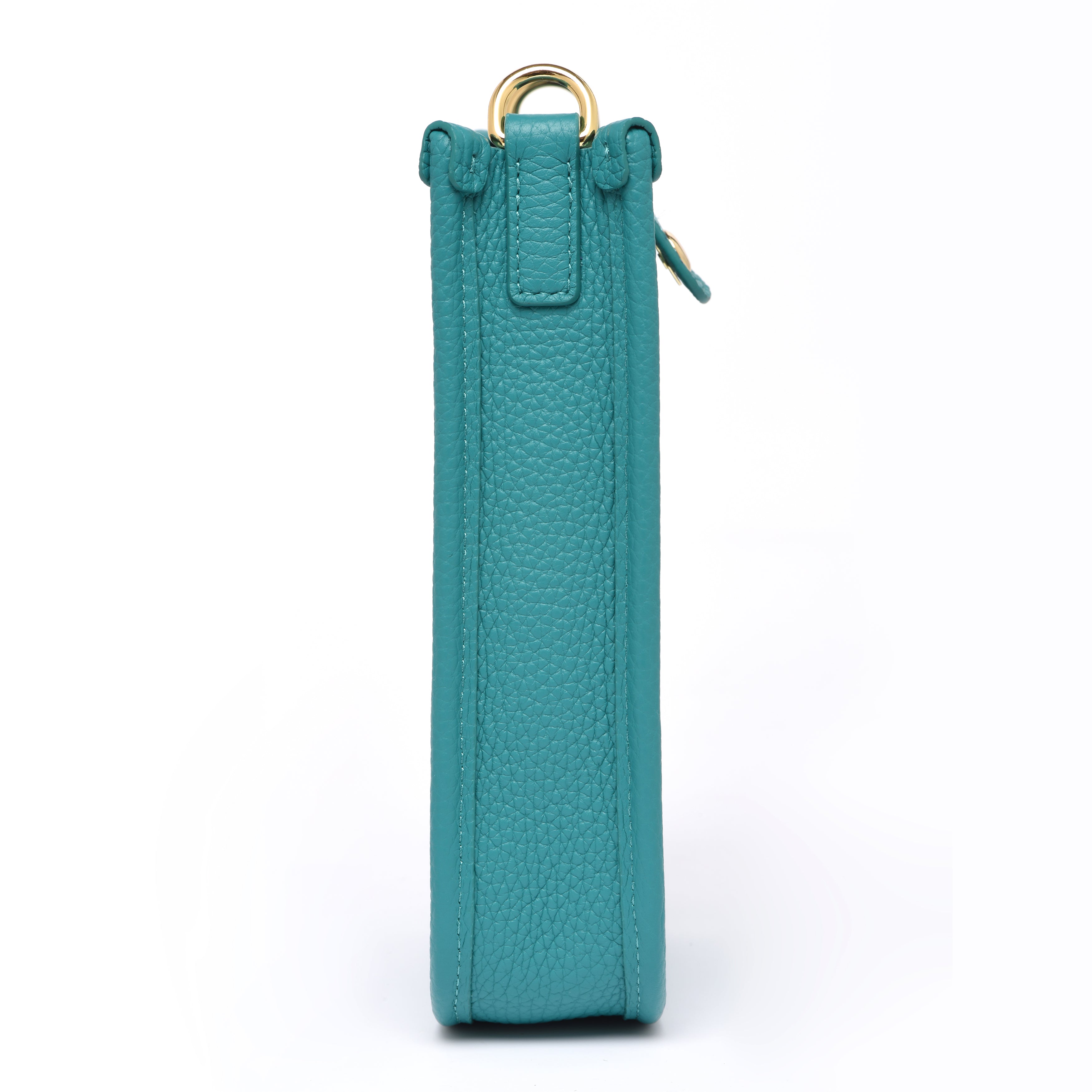 FLORENCE – Premium Gros-Grain Leather Crossbody Bag - Blue Lagoon