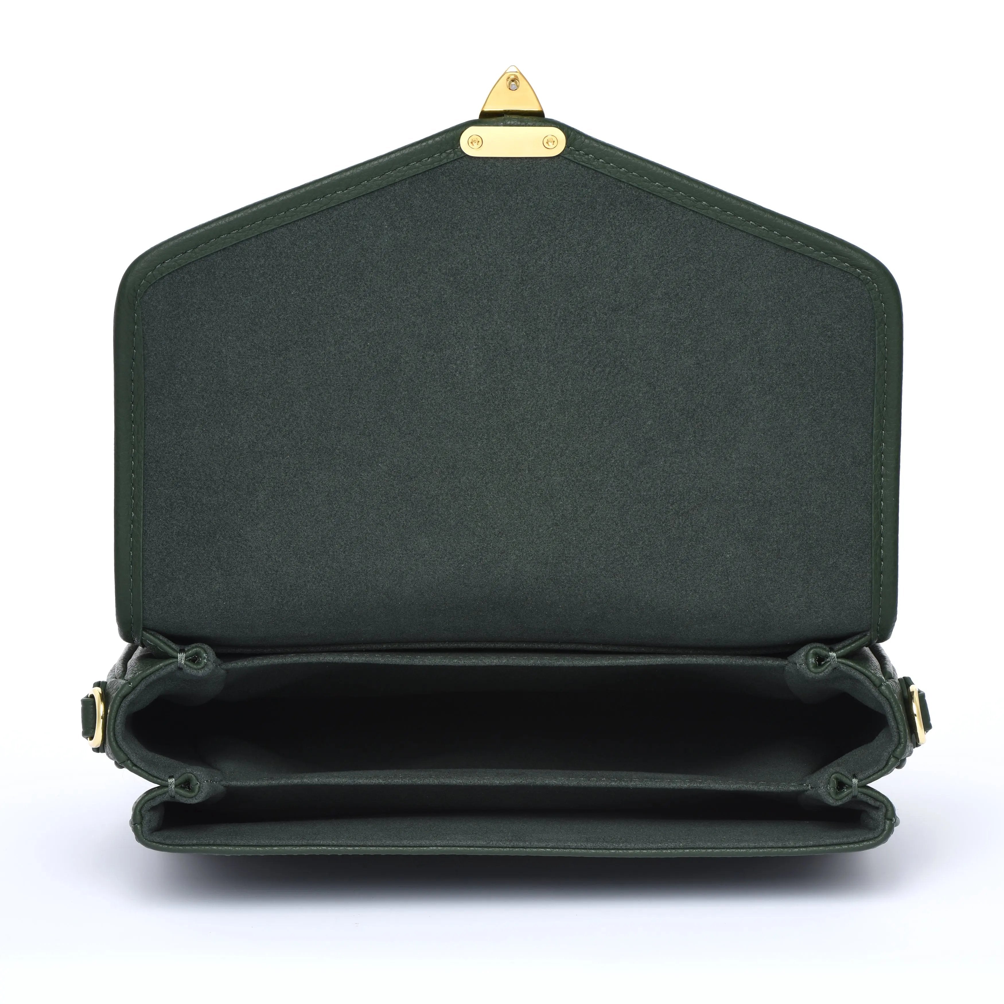 Pre Order - PARIS 15 - Togo Leather Satchel bag - Forest Green dressupyourpurse