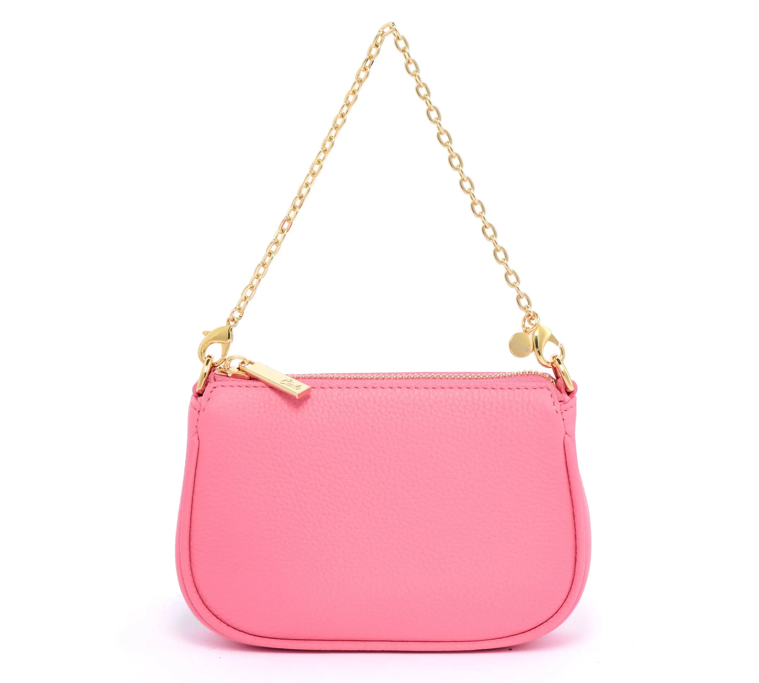 HCC X DUYP - Mini pochette - SUMMER PINK Grained Leather dressupyourpurse