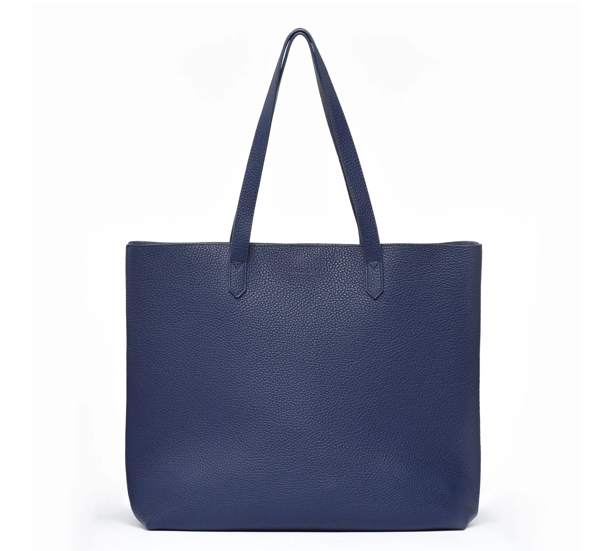 The Everyday Tote – Premium Full-Grain Cowhide Leather – Indigo Blue dressupyourpurse
