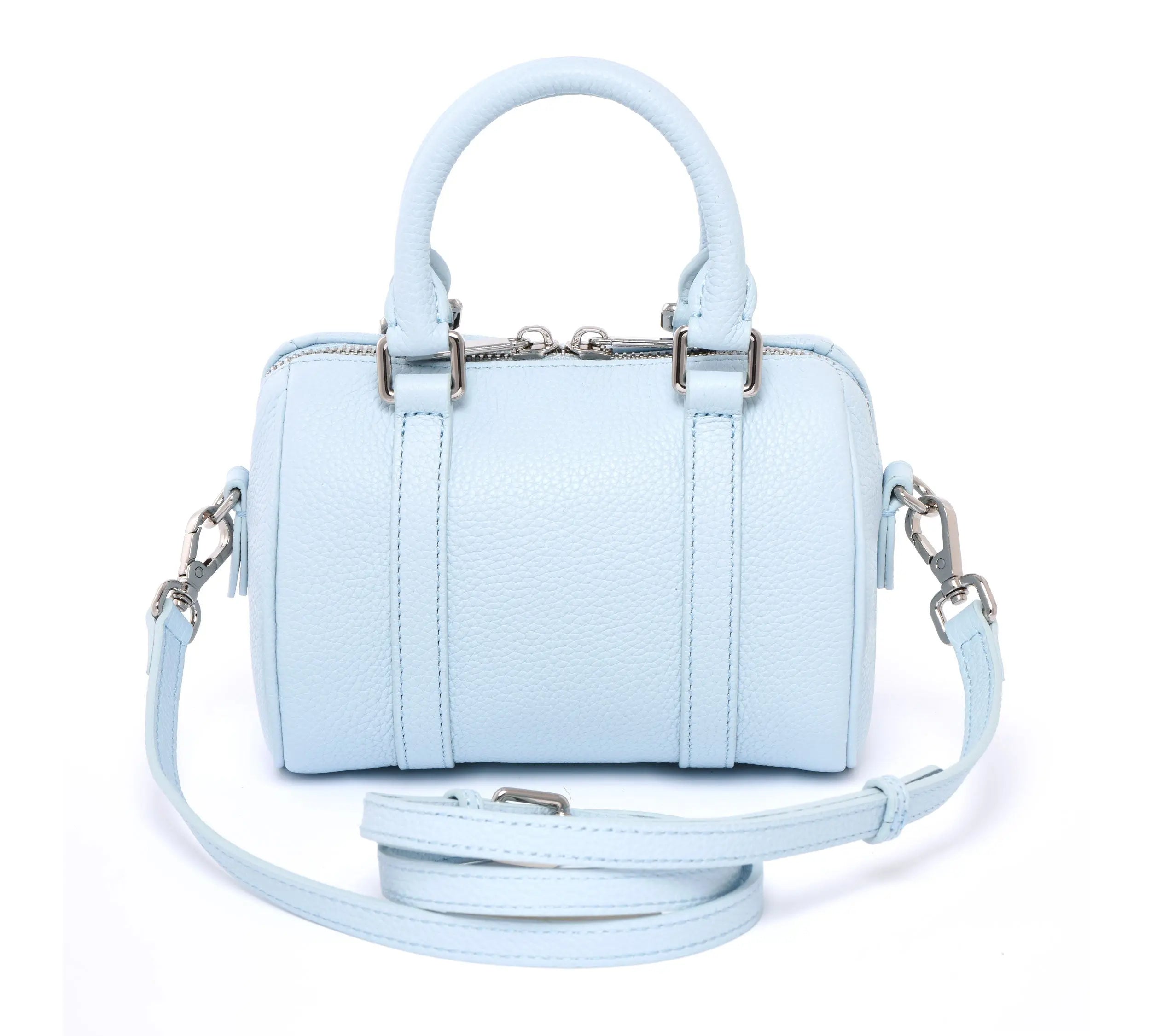 NANO Boston bag - Togo Leather - Ice Blue dressupyourpurse