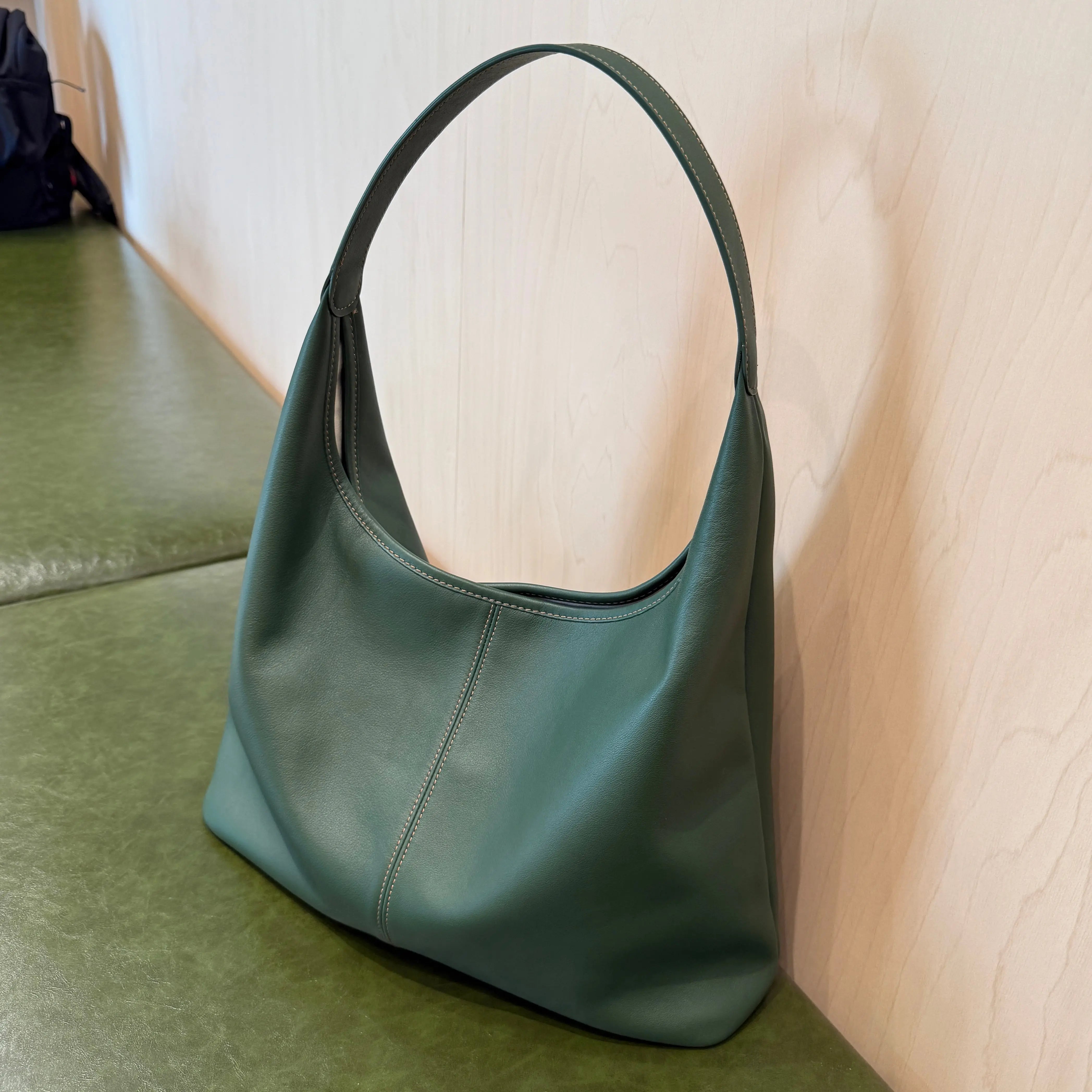 Pre Order - The Slouch Bag - Soft Grain Leather - Dark Green dressupyourpurse