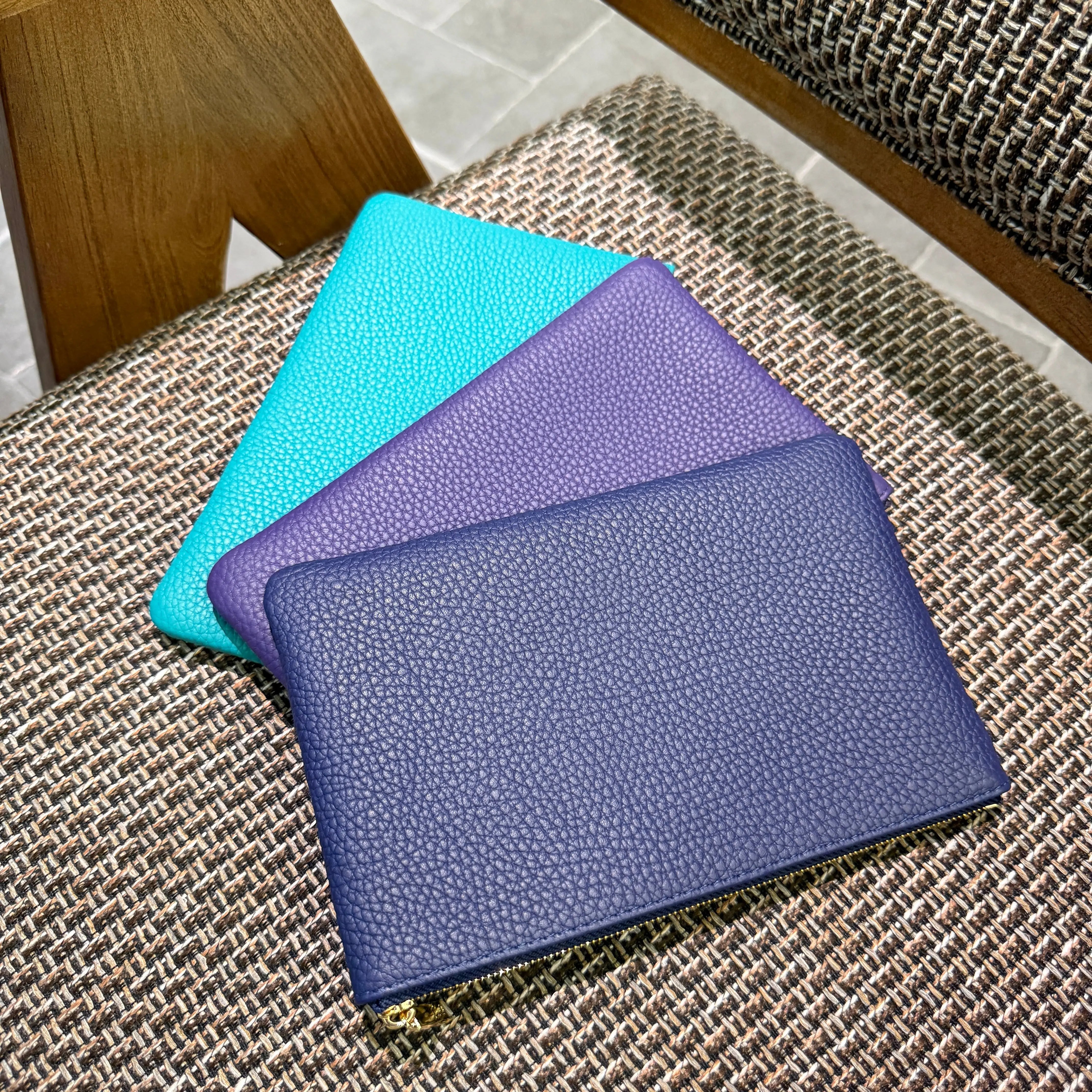 The "M" Case - Gros-Grain Premium Leather Pouch dressupyourpurse