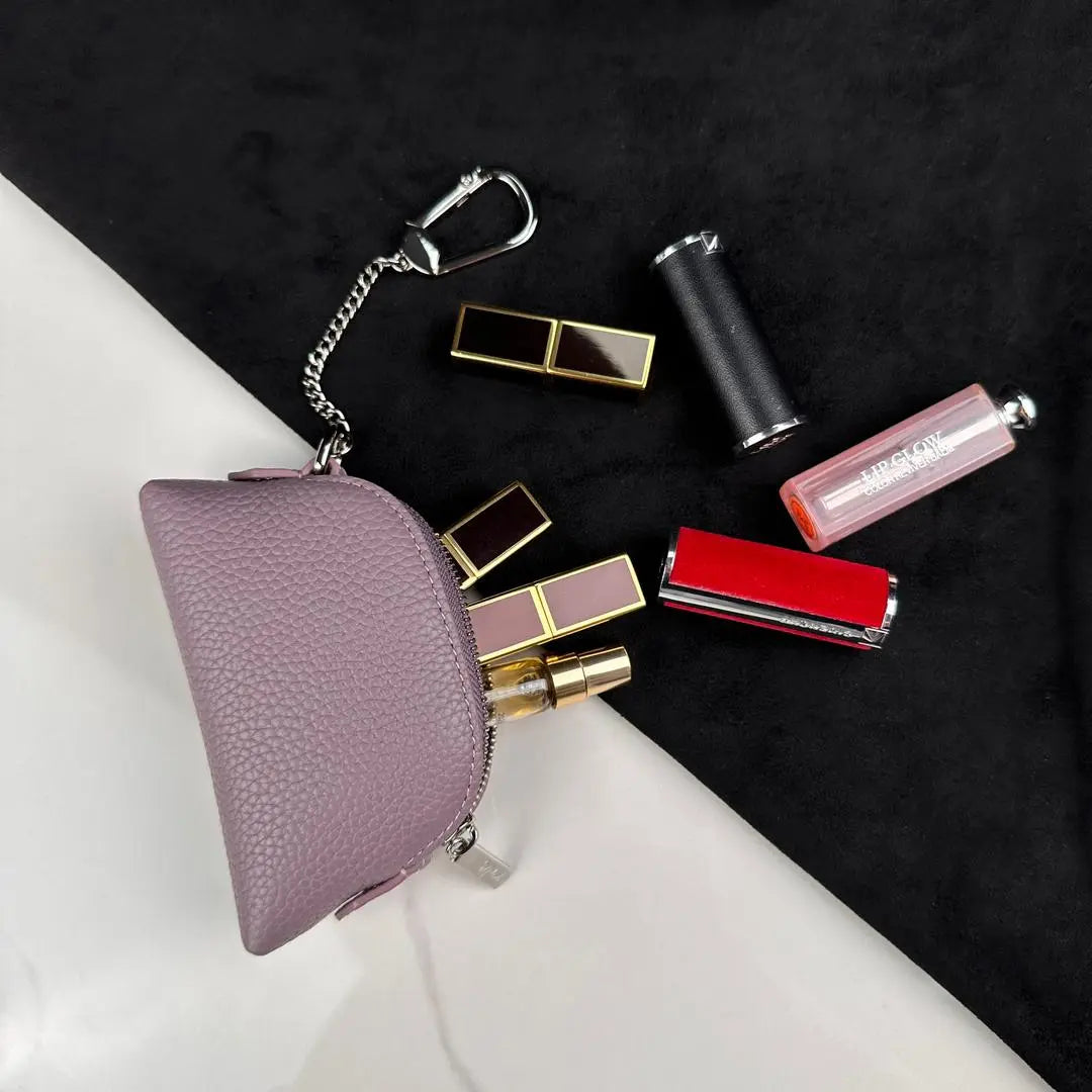 The Lippy Case - Togo Leather Mini Cosmetic Pouch dressupyourpurse