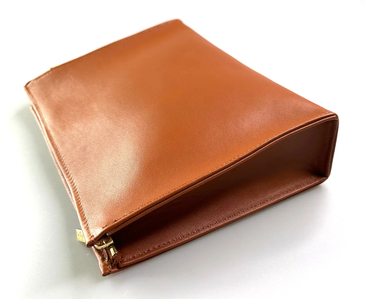 Leather Toiletry Pouch 26 - Brown dressupyourpurse