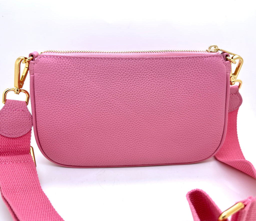 HCC X DUYP - Mini pochette - Brilliant Pink Grained Leather –  dressupyourpurse