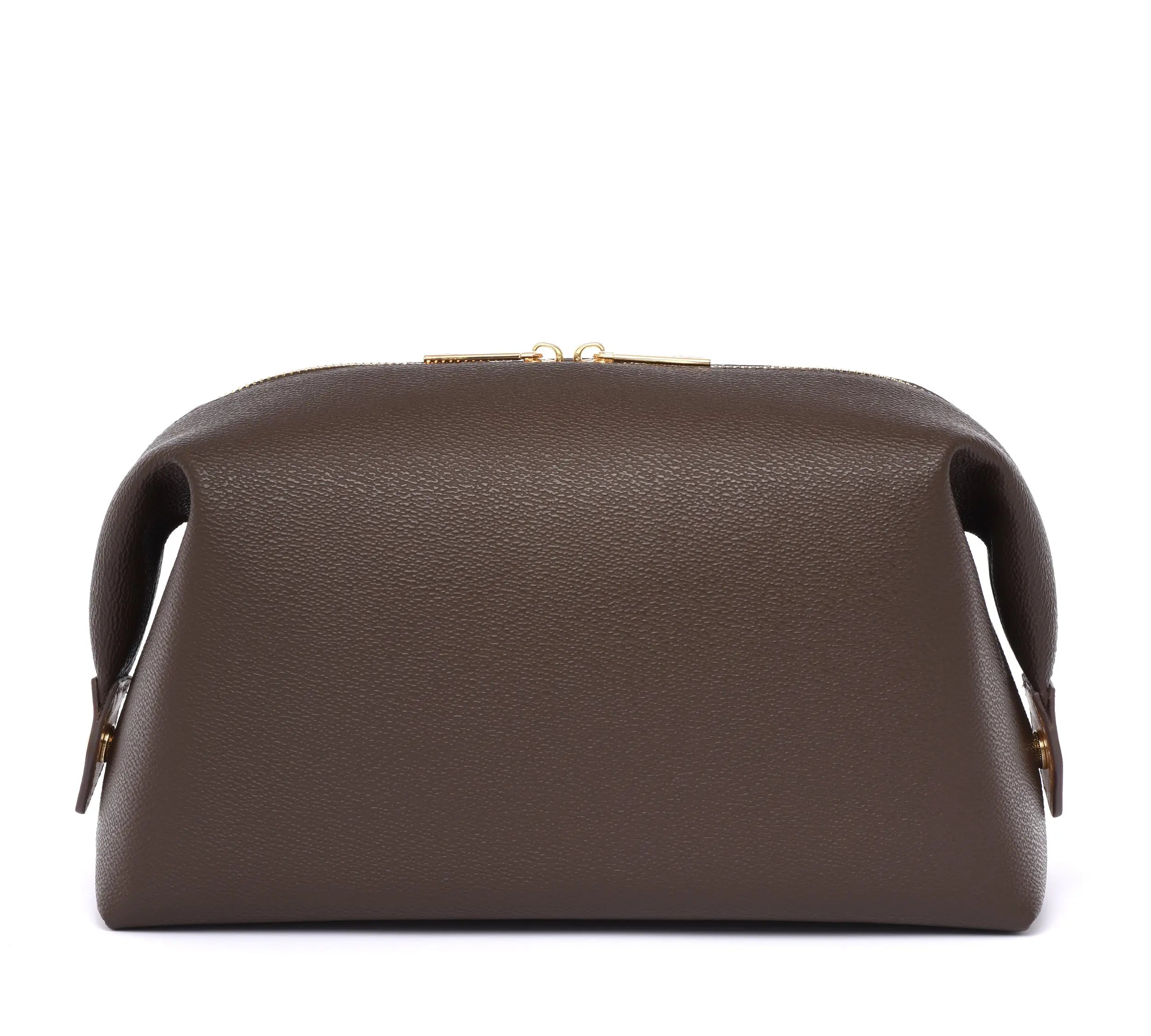 HCC X DUYP - TOILETRY BAG 27 - CHOCOLATE BROWN CANVAS dressupyourpurse