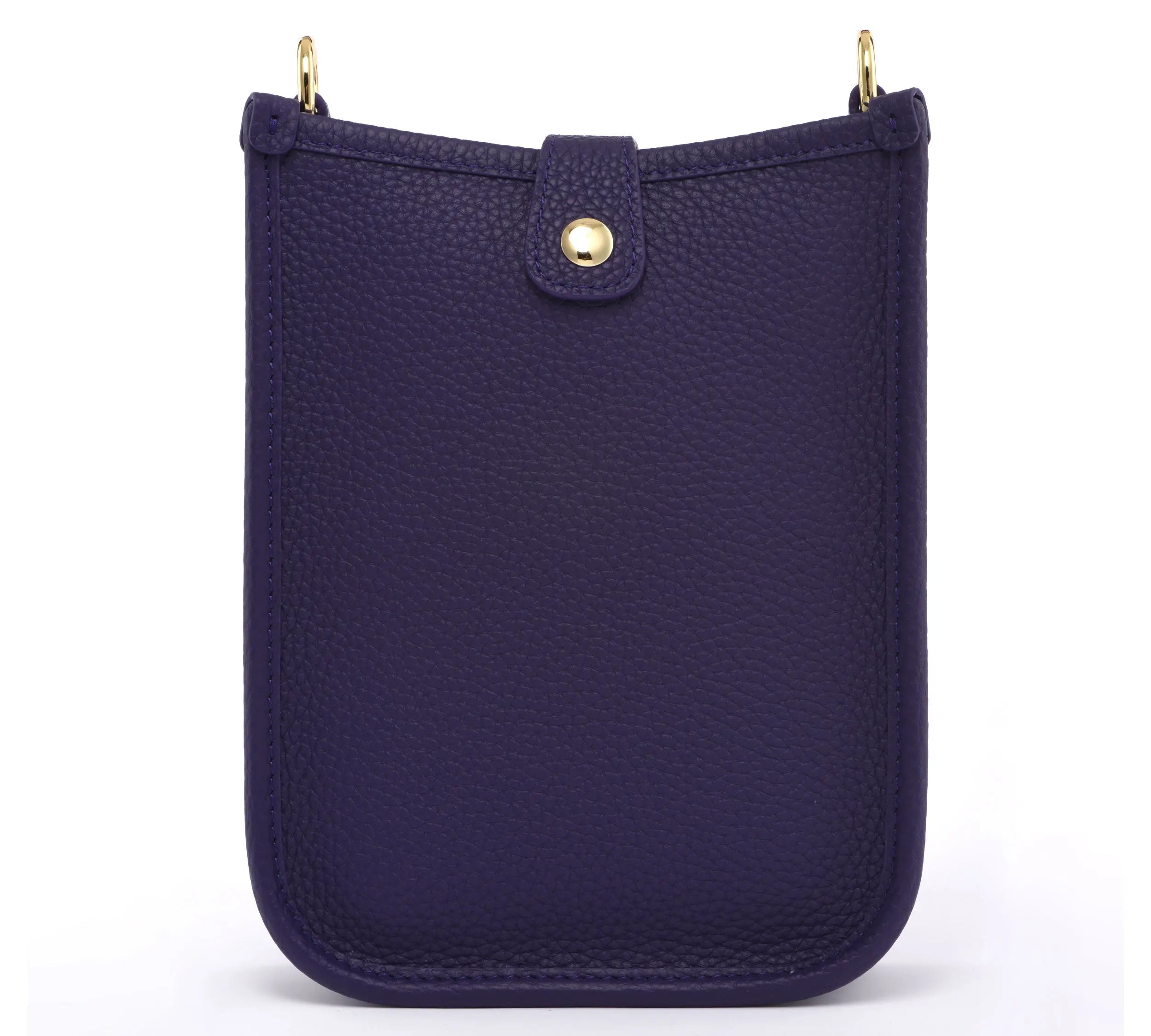 FLORENCE – Premium Gros-Grain Leather Crossbody Bag - Midnight Violet dressupyourpurse